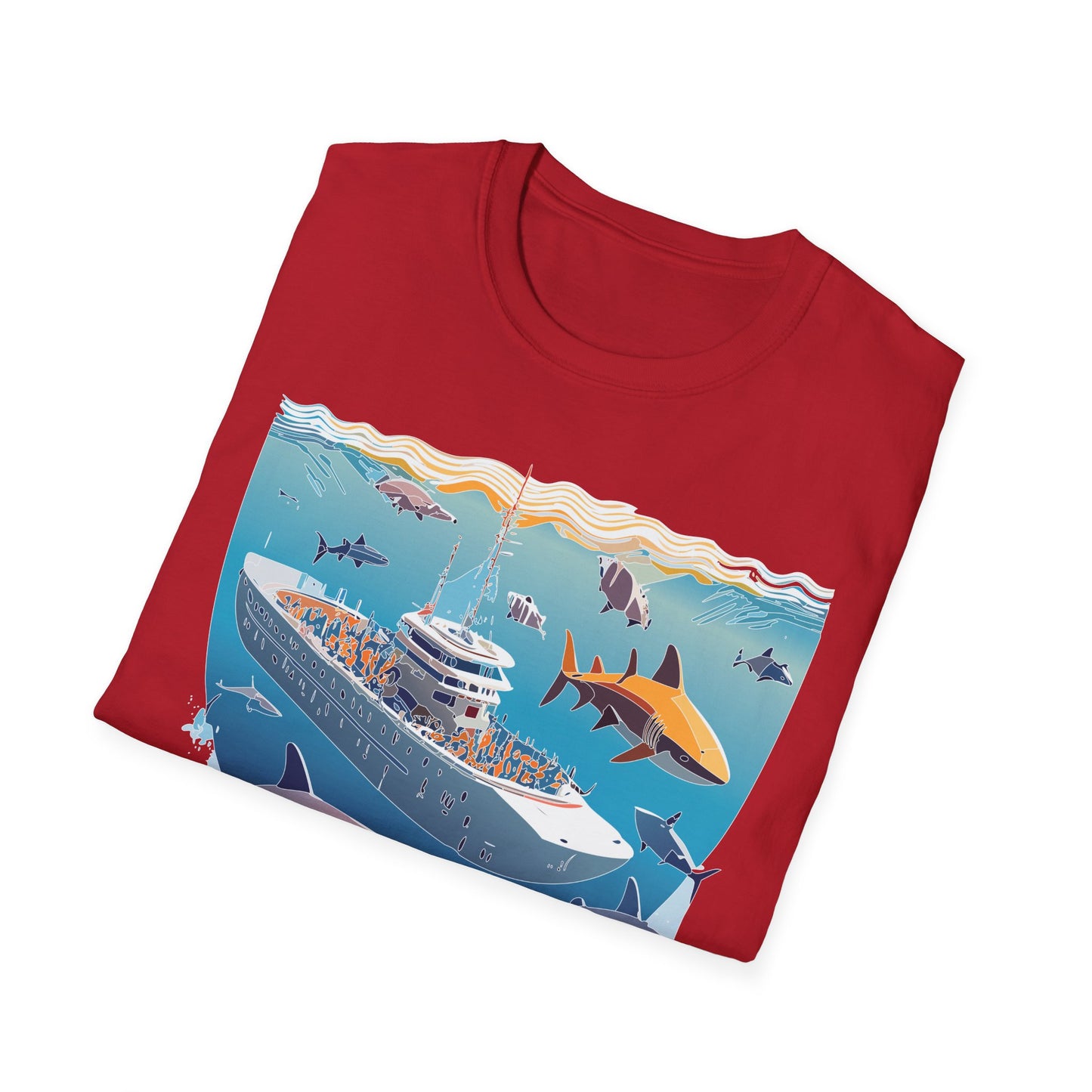 Ocean Tee Shirt, Ocean Shirt, Shirt with Ocean, U boat Tees, Shirt with U-Boat
