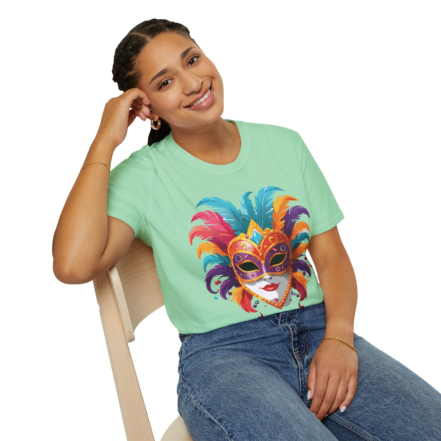 Mask Tee Shirt, Mask Shirt, Shirt with Mask, Masquerade Tees