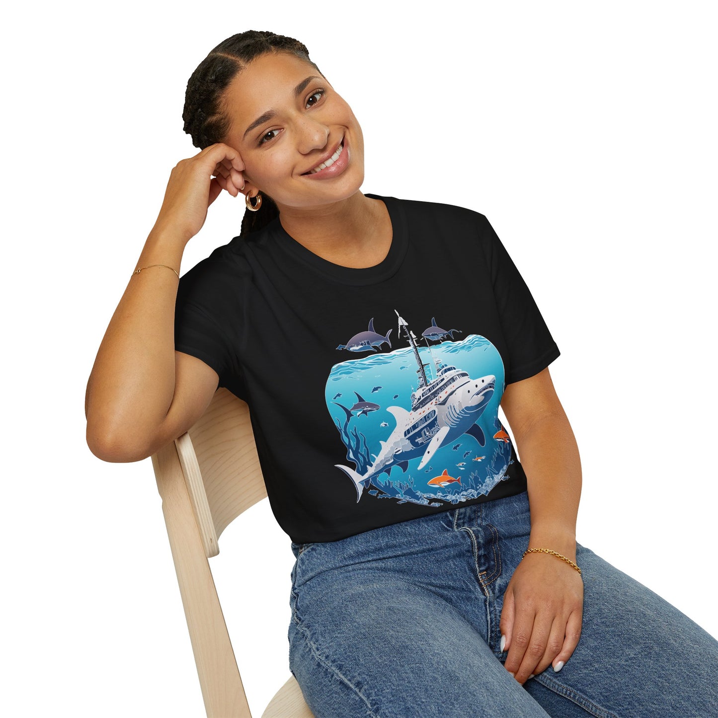 Ocean Tee Shirt, Ocean Shirt, Shirt with Ocean, U boat Tees, Shirt with U-Boat