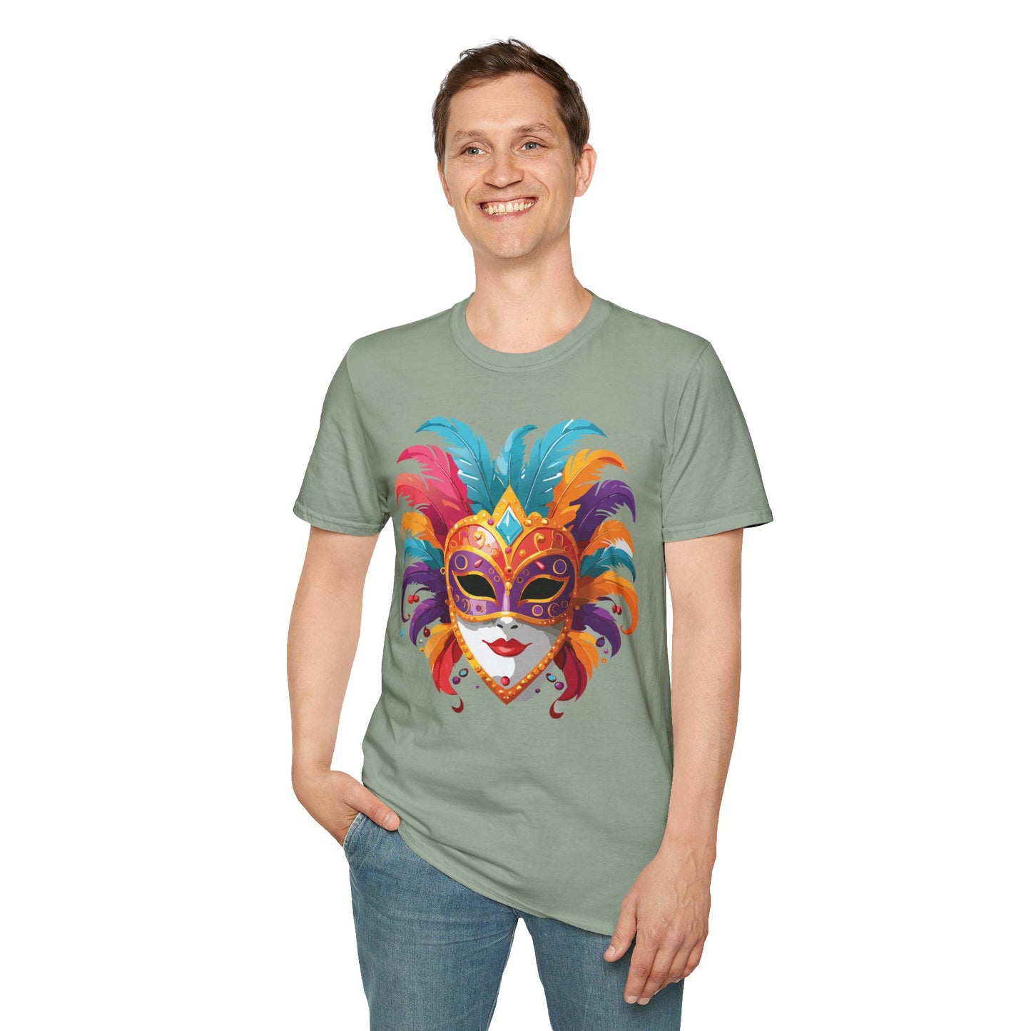 Mask Tee Shirt, Mask Shirt, Shirt with Mask, Masquerade Tees