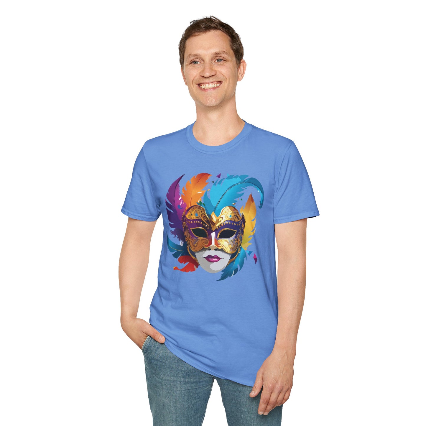 Mask Tee Shirt, Mask Shirt, Shirt with Mask, Masquerade Tees