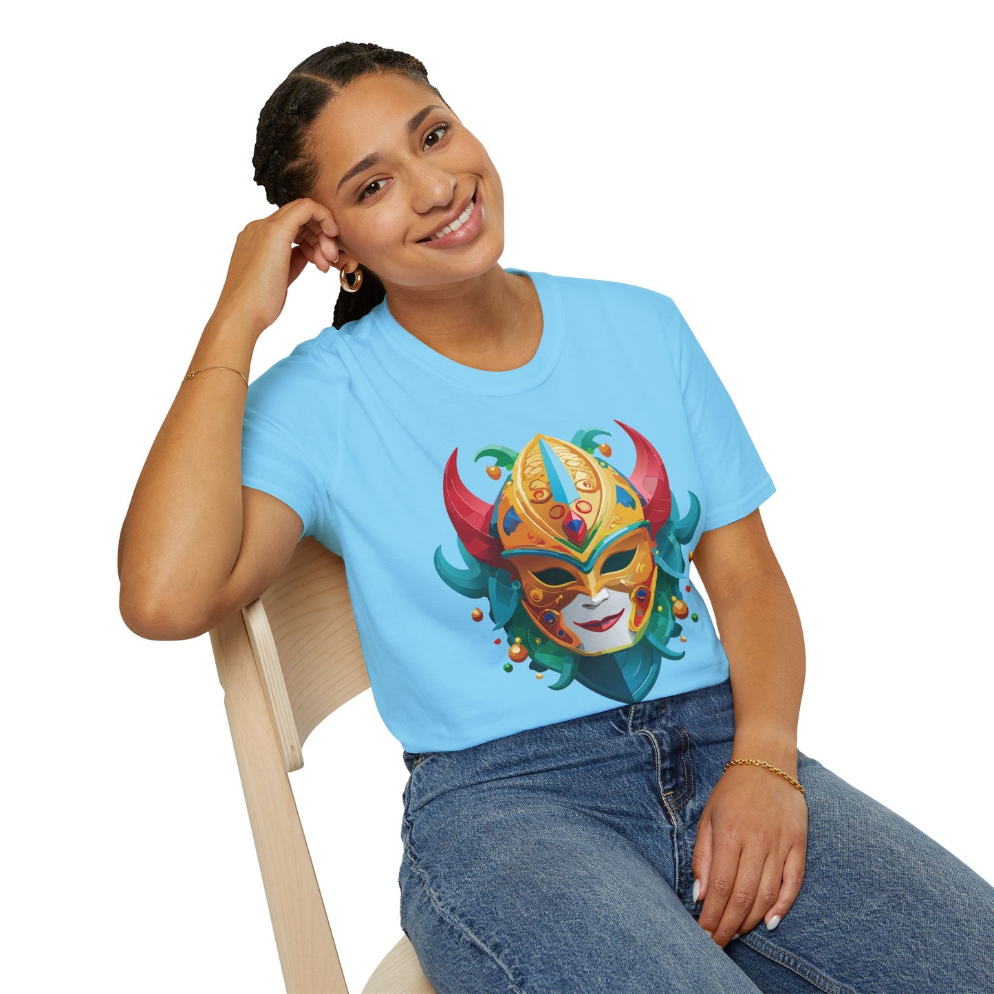 Mask Tee Shirt, Mask Shirt, Shirt with Mask, Masquerade Tees