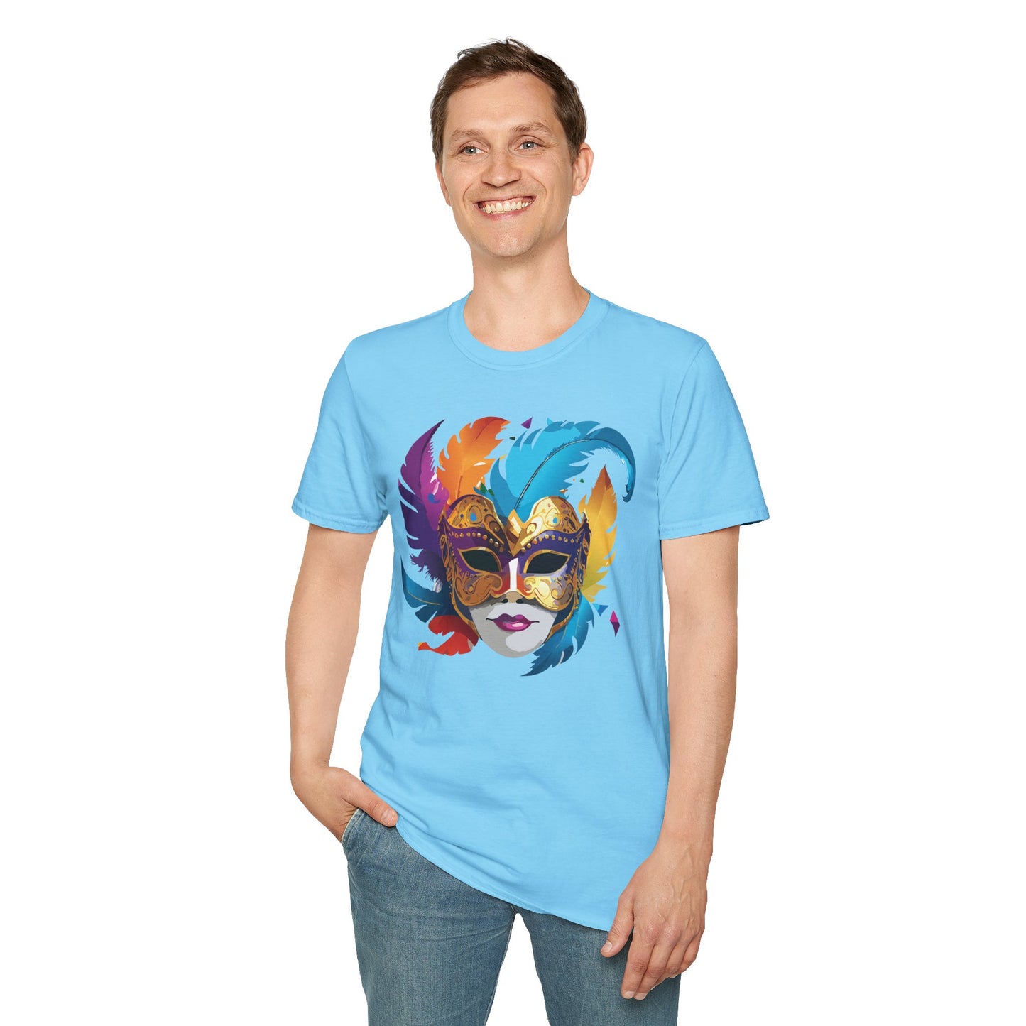 Mask Tee Shirt, Mask Shirt, Shirt with Mask, Masquerade Tees