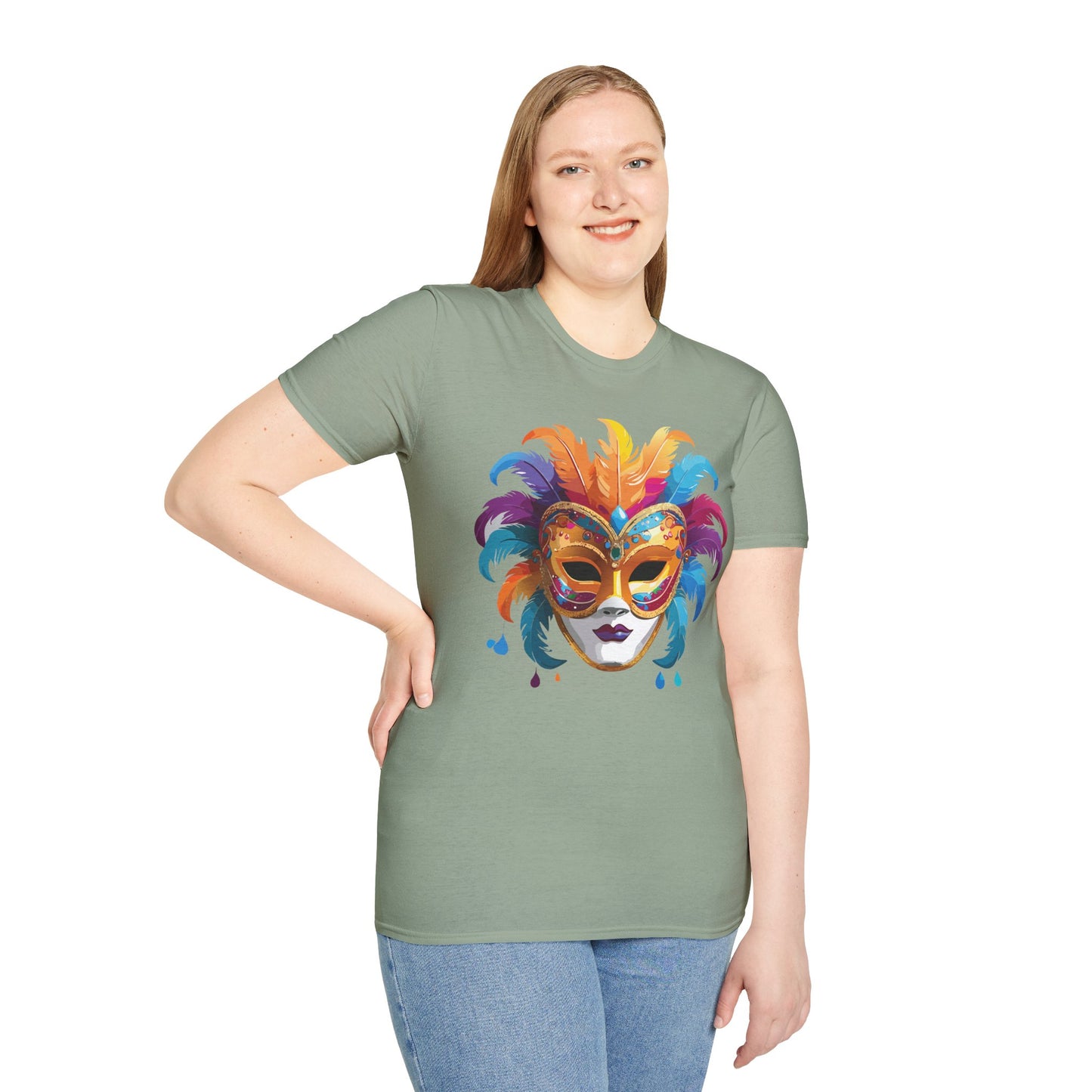Mask Tee Shirt, Mask Shirt, Shirt with Mask, Masquerade Tees