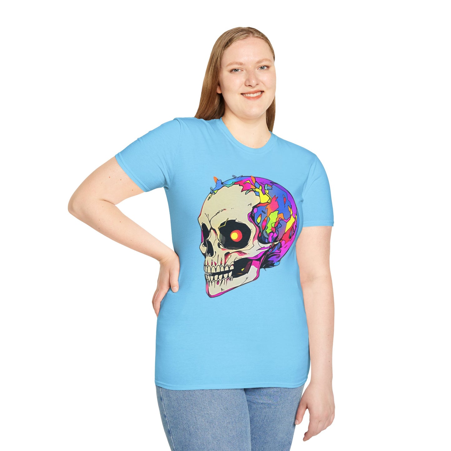 Skull Tee Shirt, Skeleton Shirt, Shirt with Skull, Shirt with Skeleton