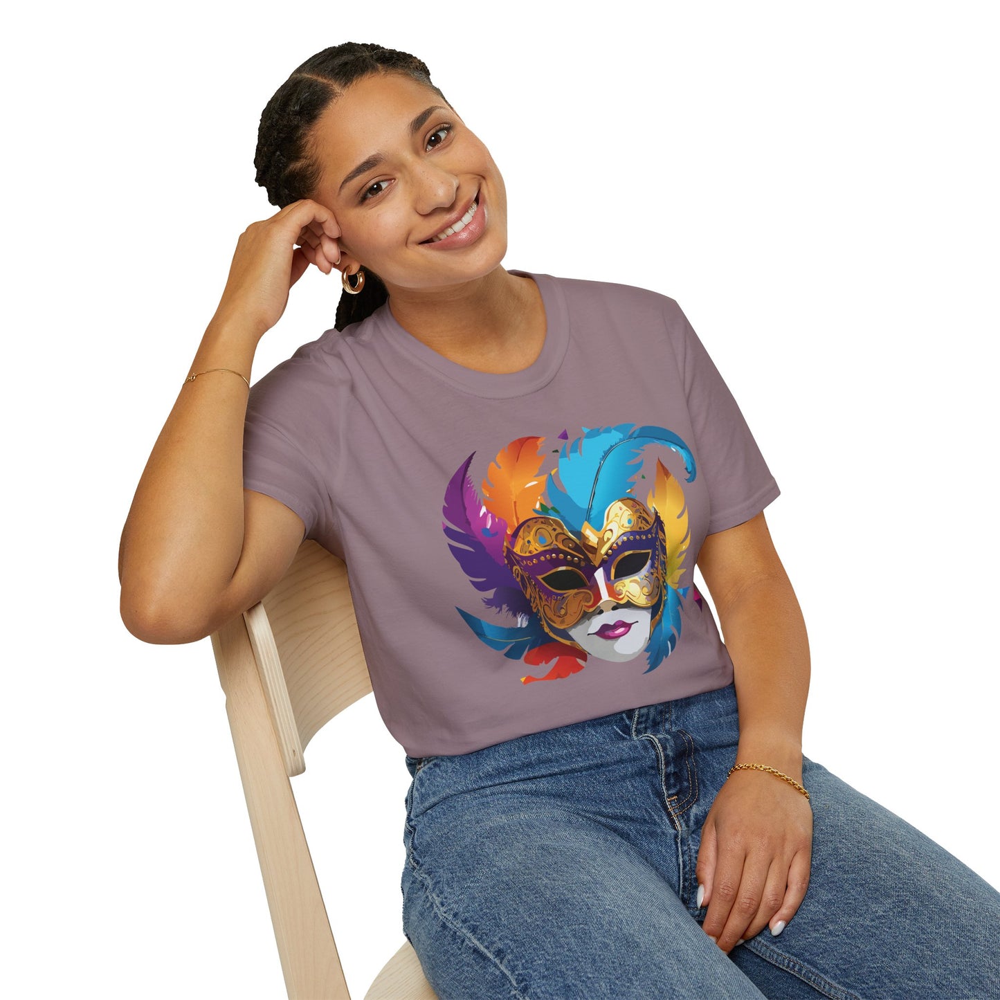 Mask Tee Shirt, Mask Shirt, Shirt with Mask, Masquerade Tees