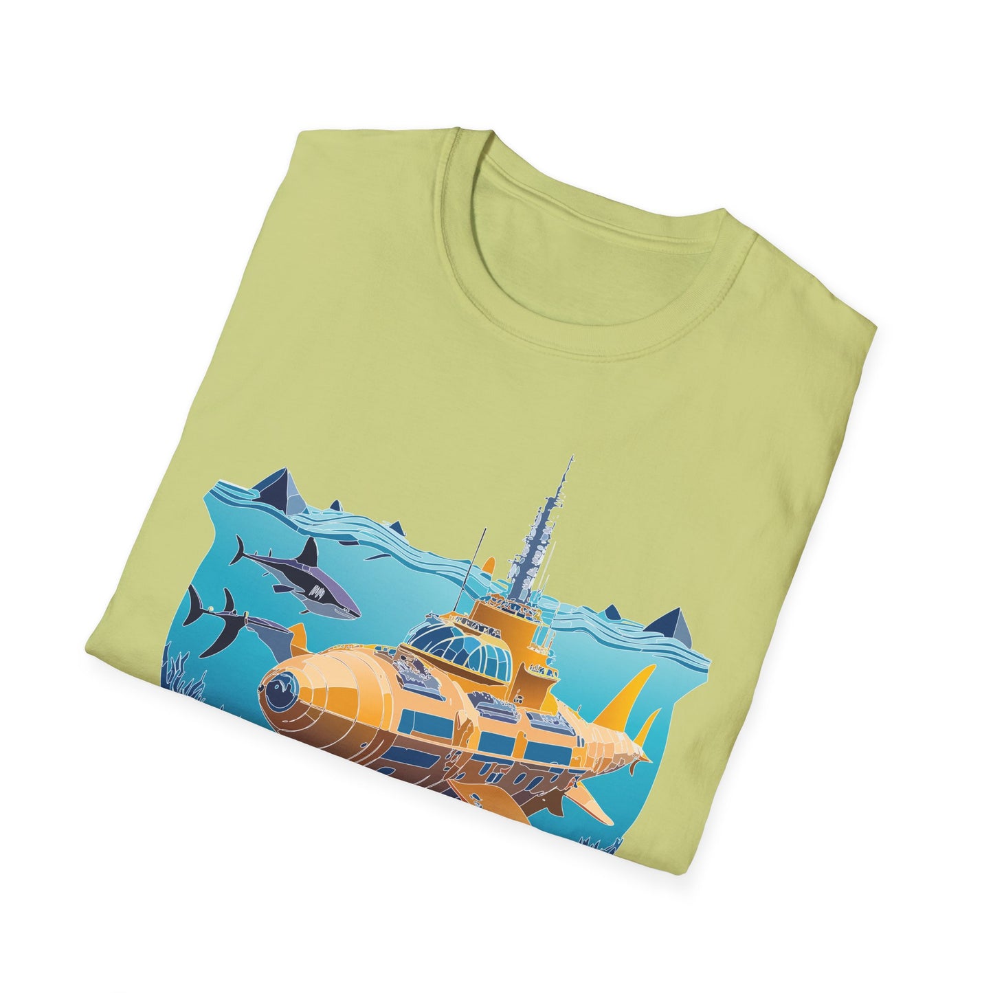 Ocean Tee Shirt, Ocean Shirt, Shirt with Ocean, U boat Tees, Shirt with U-Boat