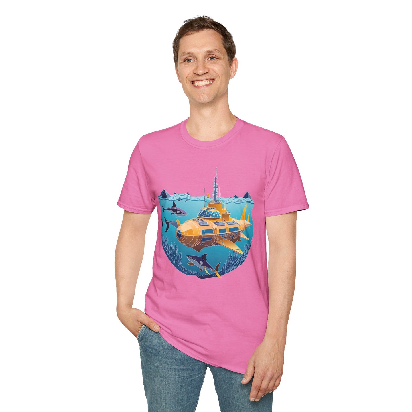 Ocean Tee Shirt, Ocean Shirt, Shirt with Ocean, U boat Tees, Shirt with U-Boat