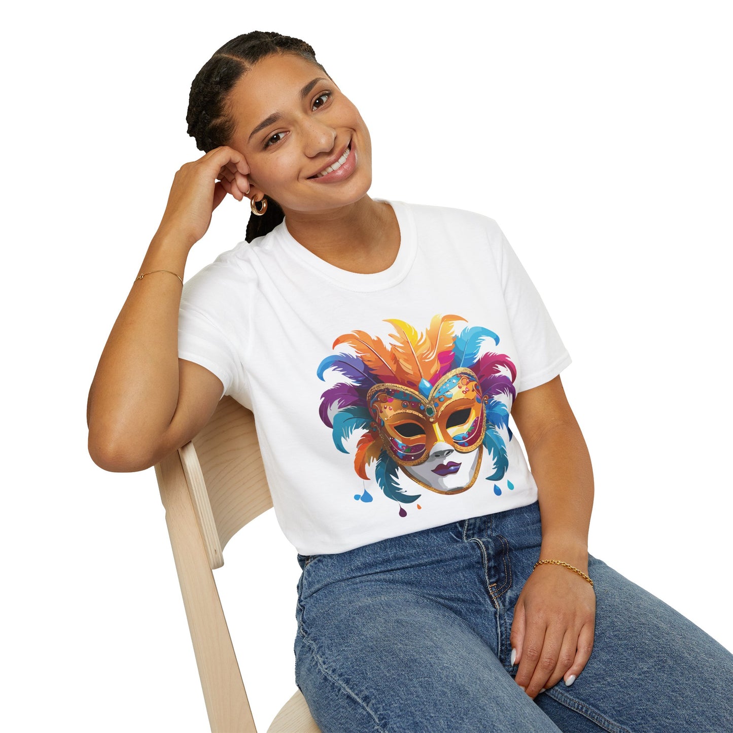 Mask Tee Shirt, Mask Shirt, Shirt with Mask, Masquerade Tees
