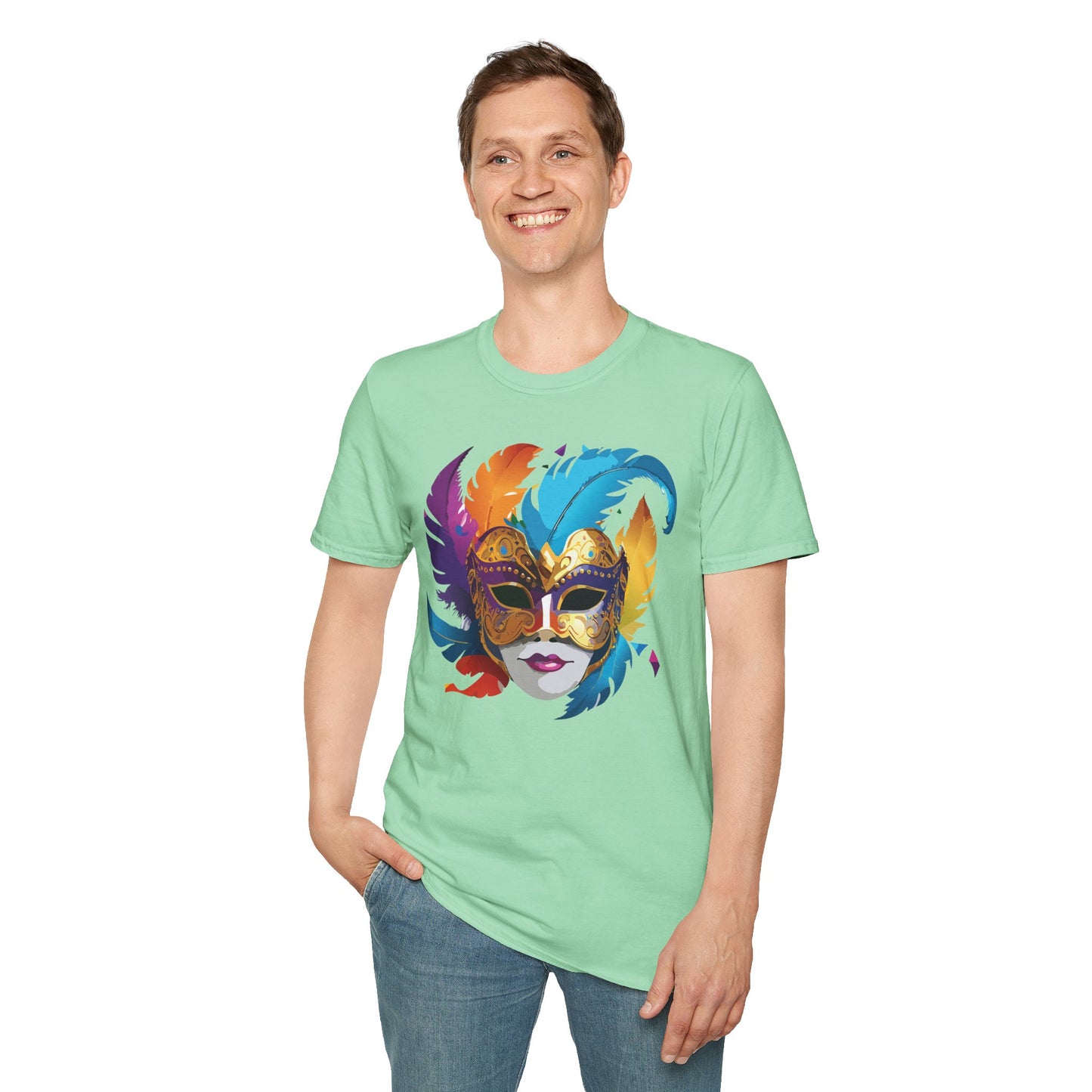 Mask Tee Shirt, Mask Shirt, Shirt with Mask, Masquerade Tees
