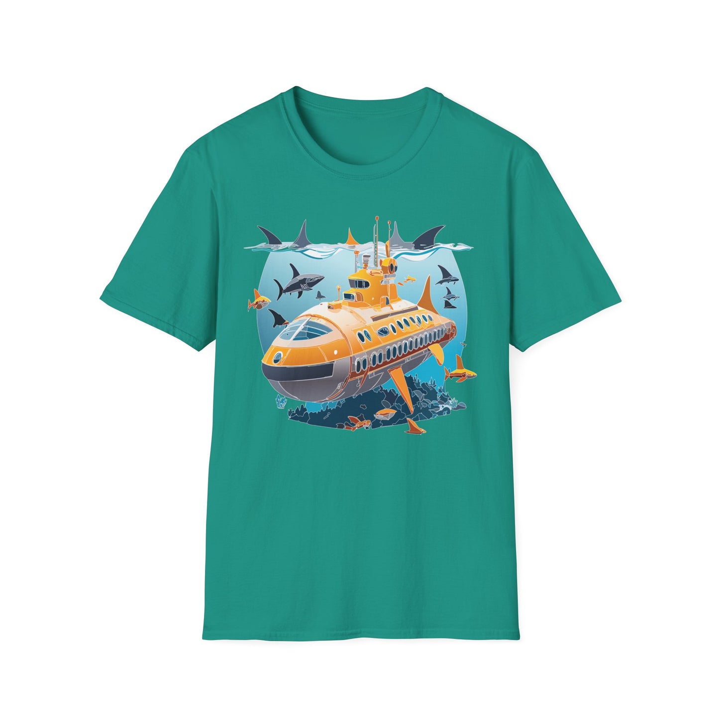 Ocean Tee Shirt, Ocean Shirt, Shirt with Ocean, U boat Tees, Shirt with U-Boat