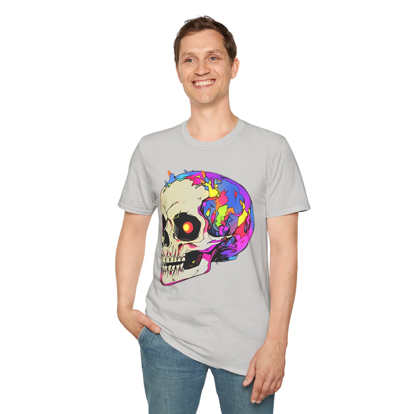 Skull Tee Shirt, Skeleton Shirt, Shirt with Skull, Shirt with Skeleton
