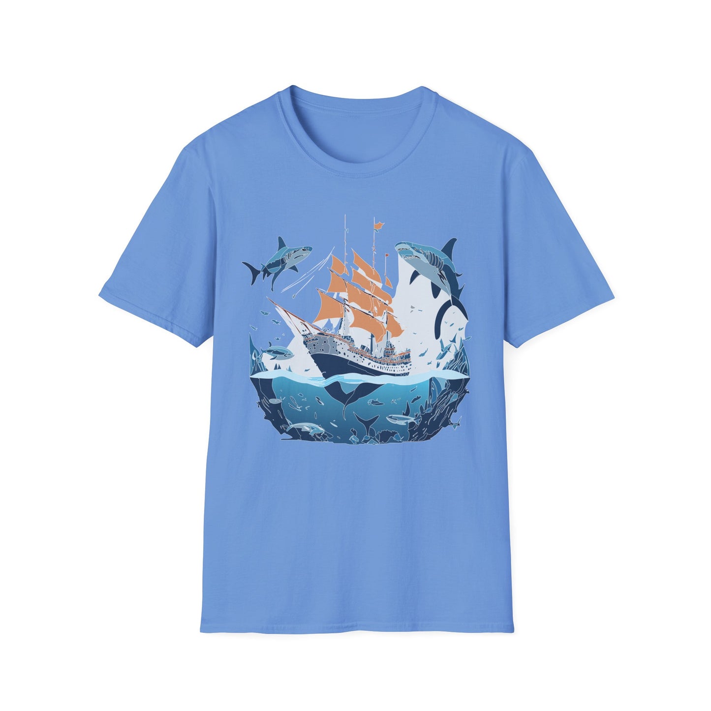Ocean Tee Shirt, Ocean Shirt, Shirt with Ocean, U boat Tees, Shirt with U-Boat