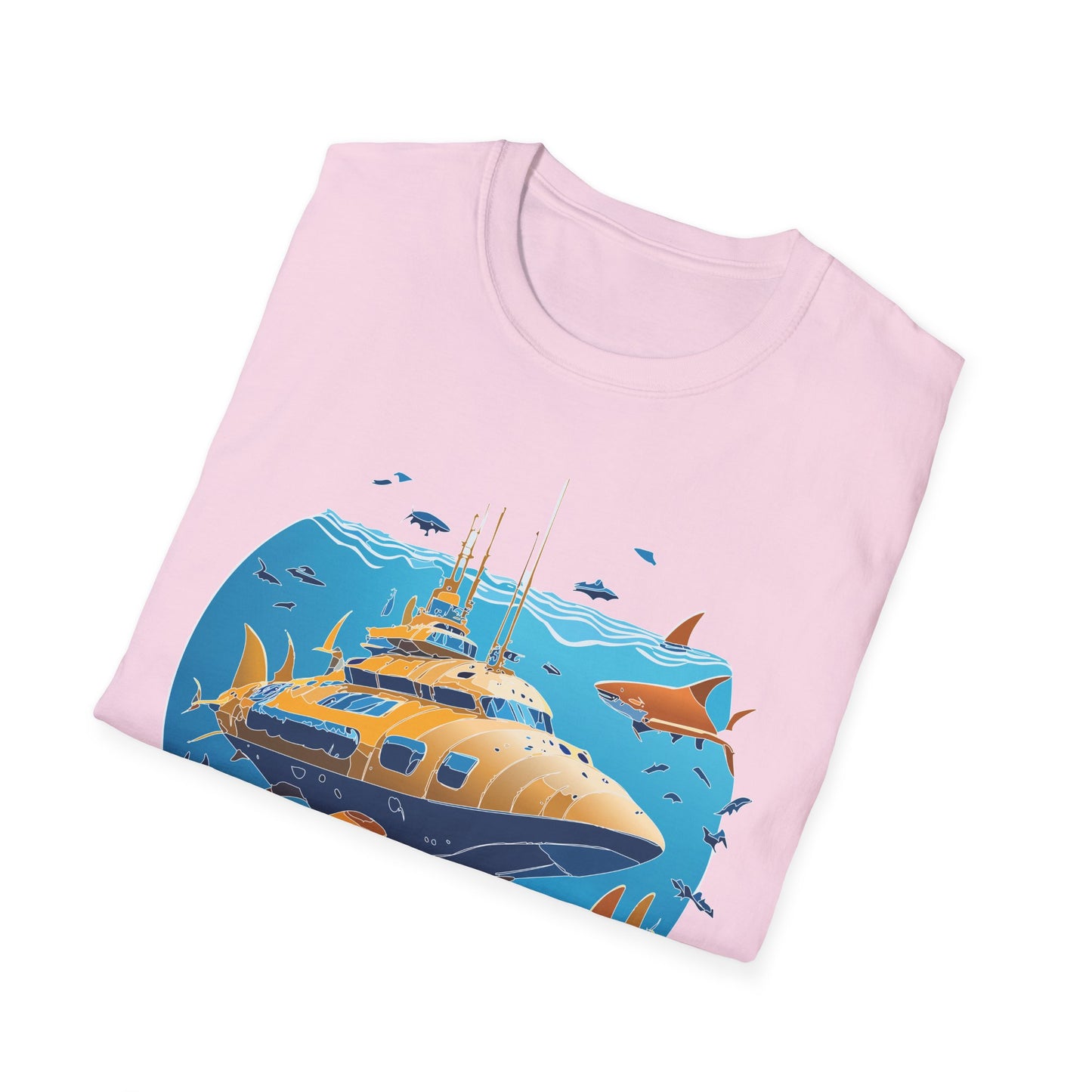 Ocean Tee Shirt, Ocean Shirt, Shirt with Ocean, U boat Tees, Shirt with U-Boat