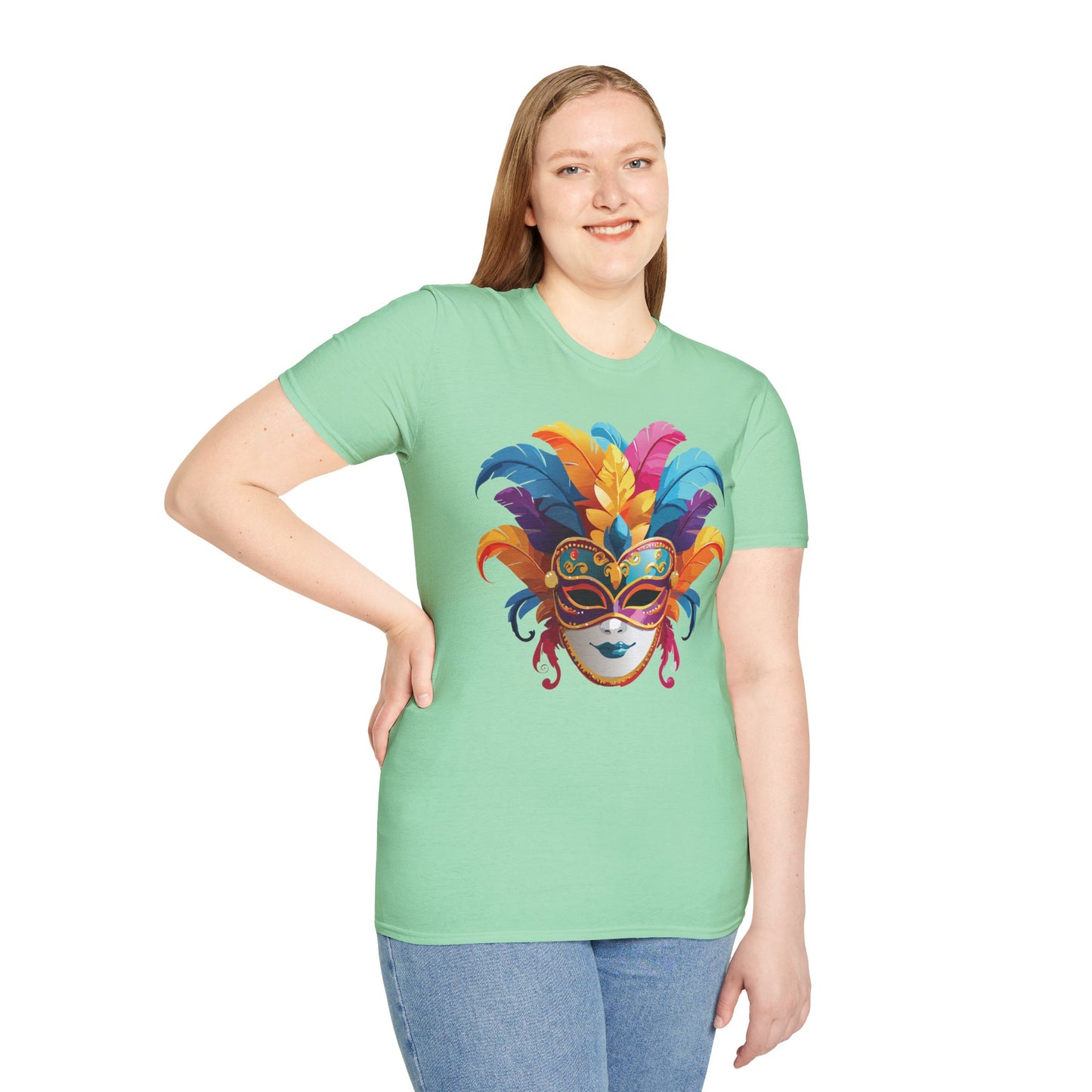 Mask Tee Shirt, Mask Shirt, Shirt with Mask, Masquerade Tees