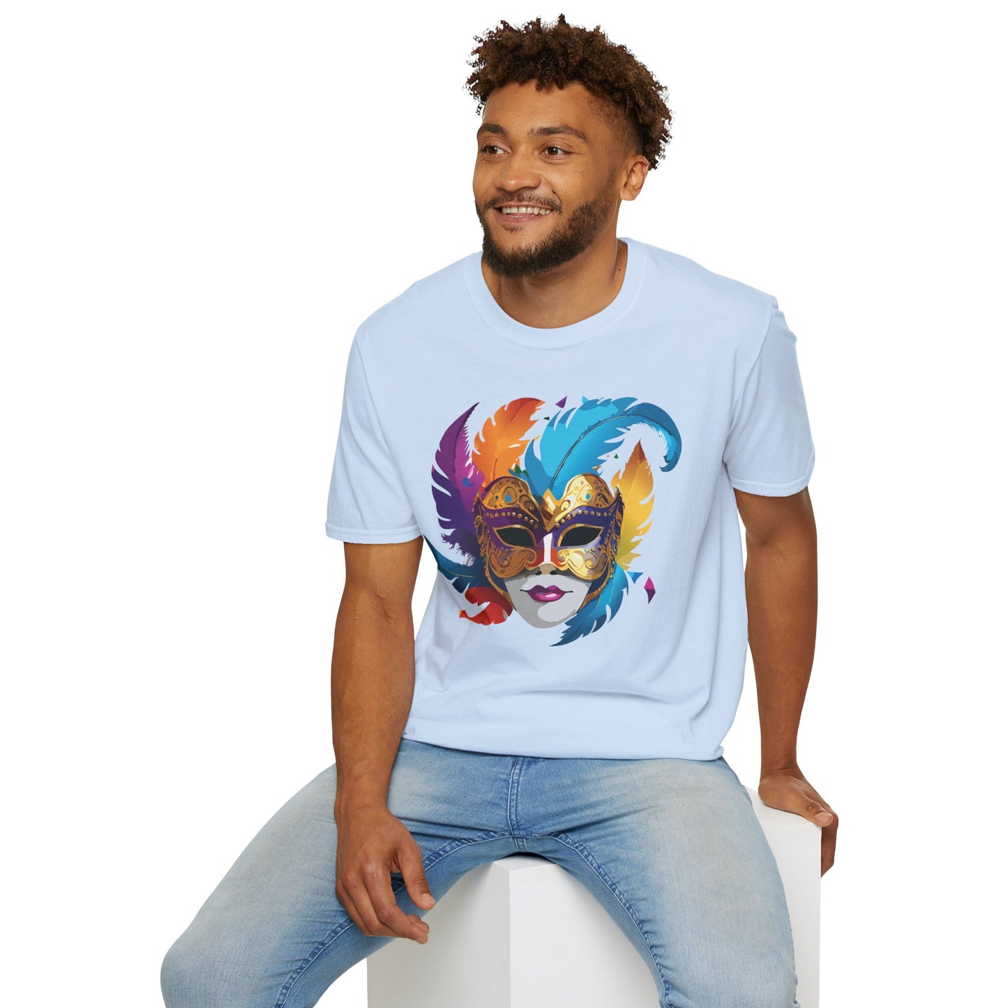 Mask Tee Shirt, Mask Shirt, Shirt with Mask, Masquerade Tees