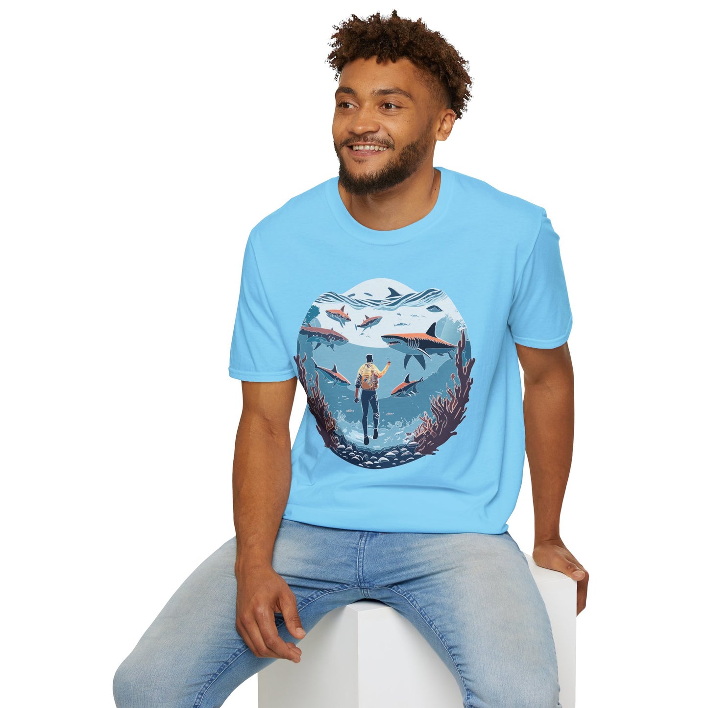 Ocean Tee Shirt, Ocean Shirt, Shirt with Ocean, U boat Tees, Shirt with U-Boat