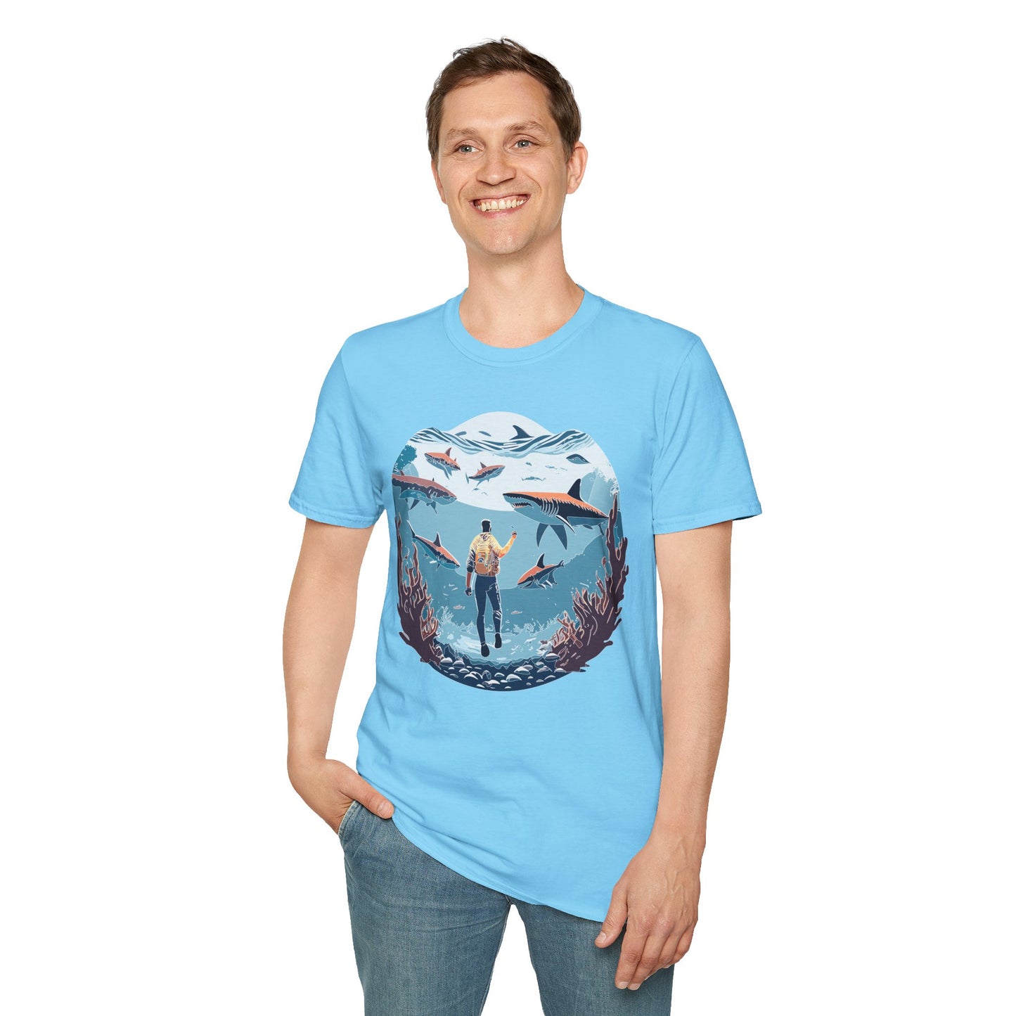 Ocean Tee Shirt, Ocean Shirt, Shirt with Ocean, U boat Tees, Shirt with U-Boat