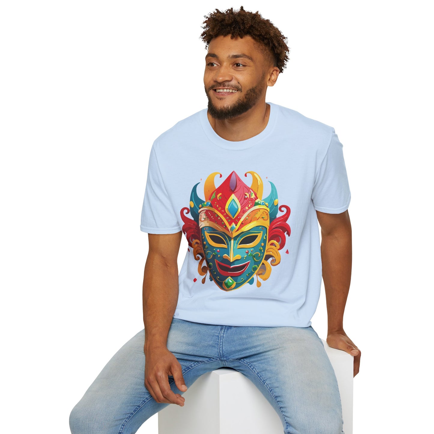 Mask Tee Shirt, Mask Shirt, Shirt with Mask, Masquerade Tees