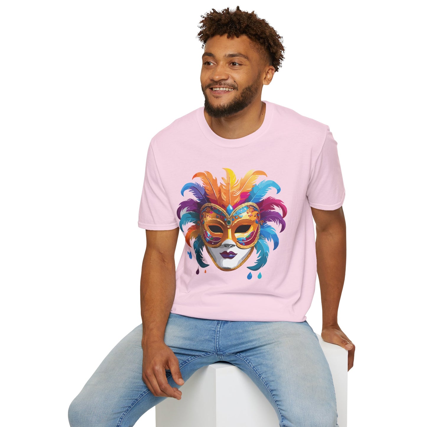 Mask Tee Shirt, Mask Shirt, Shirt with Mask, Masquerade Tees
