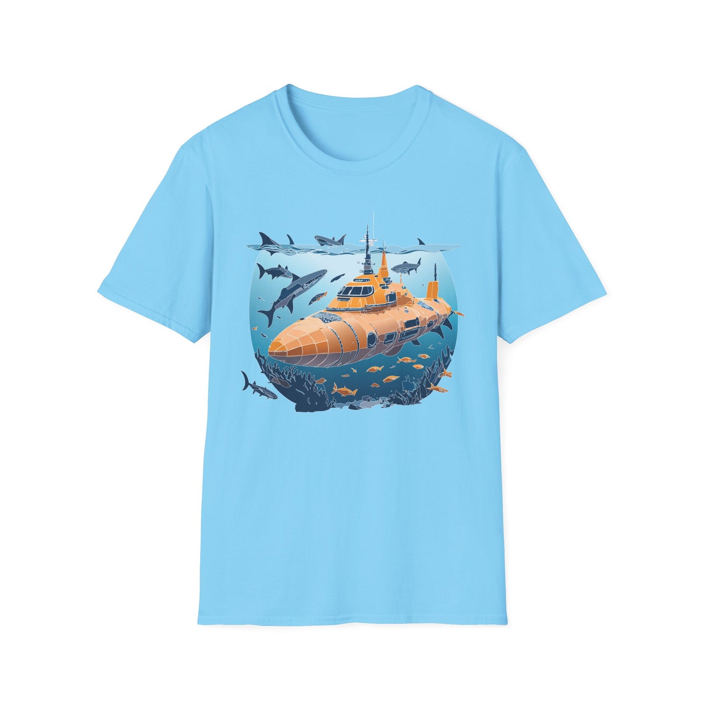 Ocean Tee Shirt, Ocean Shirt, Shirt with Ocean, U boat Tees, Shirt with U-Boat