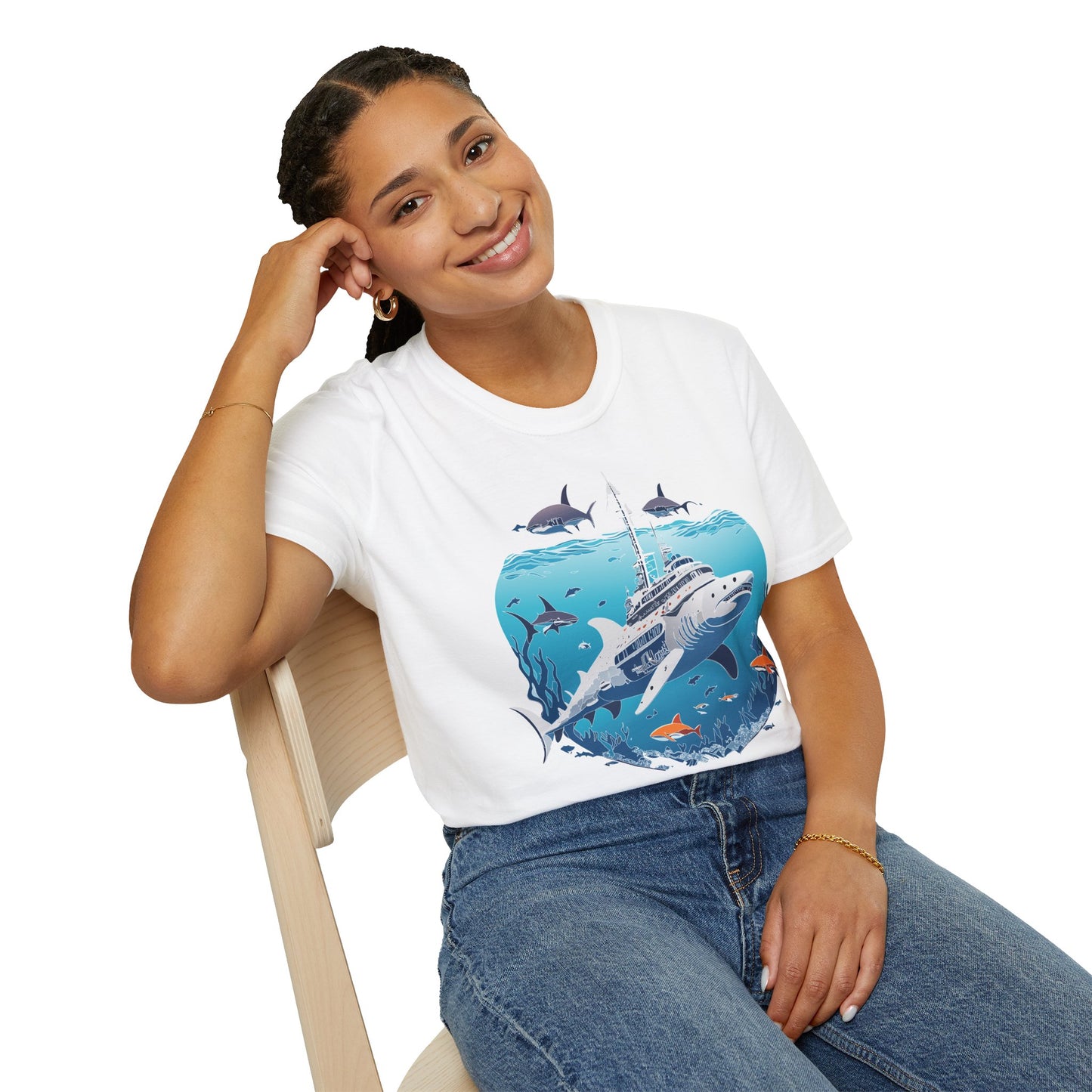 Ocean Tee Shirt, Ocean Shirt, Shirt with Ocean, U boat Tees, Shirt with U-Boat