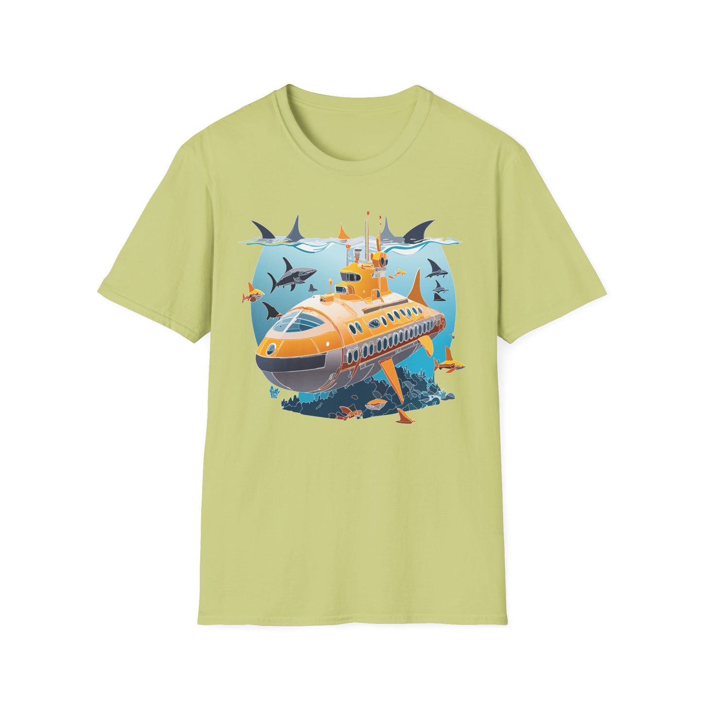 Ocean Tee Shirt, Ocean Shirt, Shirt with Ocean, U boat Tees, Shirt with U-Boat