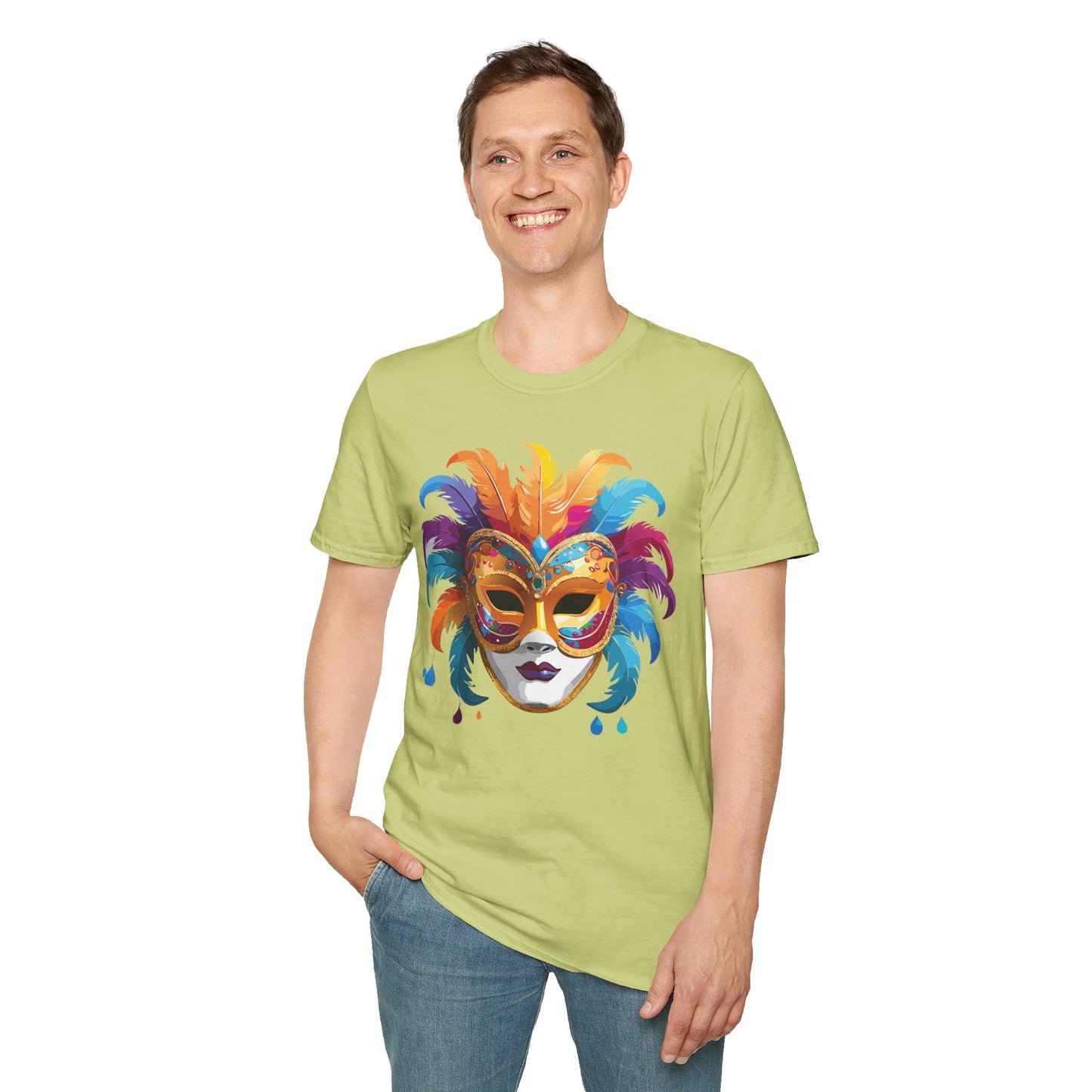 Mask Tee Shirt, Mask Shirt, Shirt with Mask, Masquerade Tees