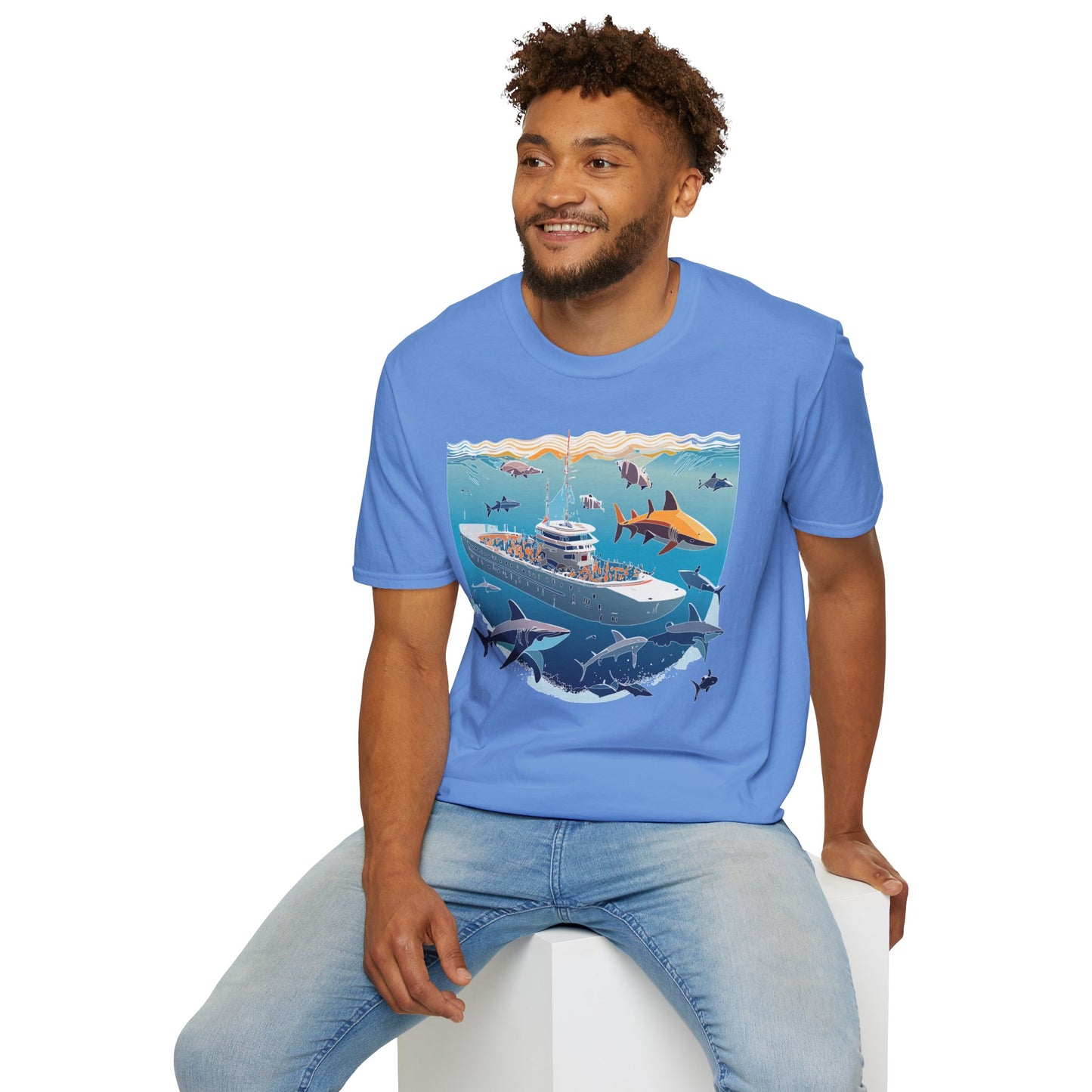Ocean Tee Shirt, Ocean Shirt, Shirt with Ocean, U boat Tees, Shirt with U-Boat