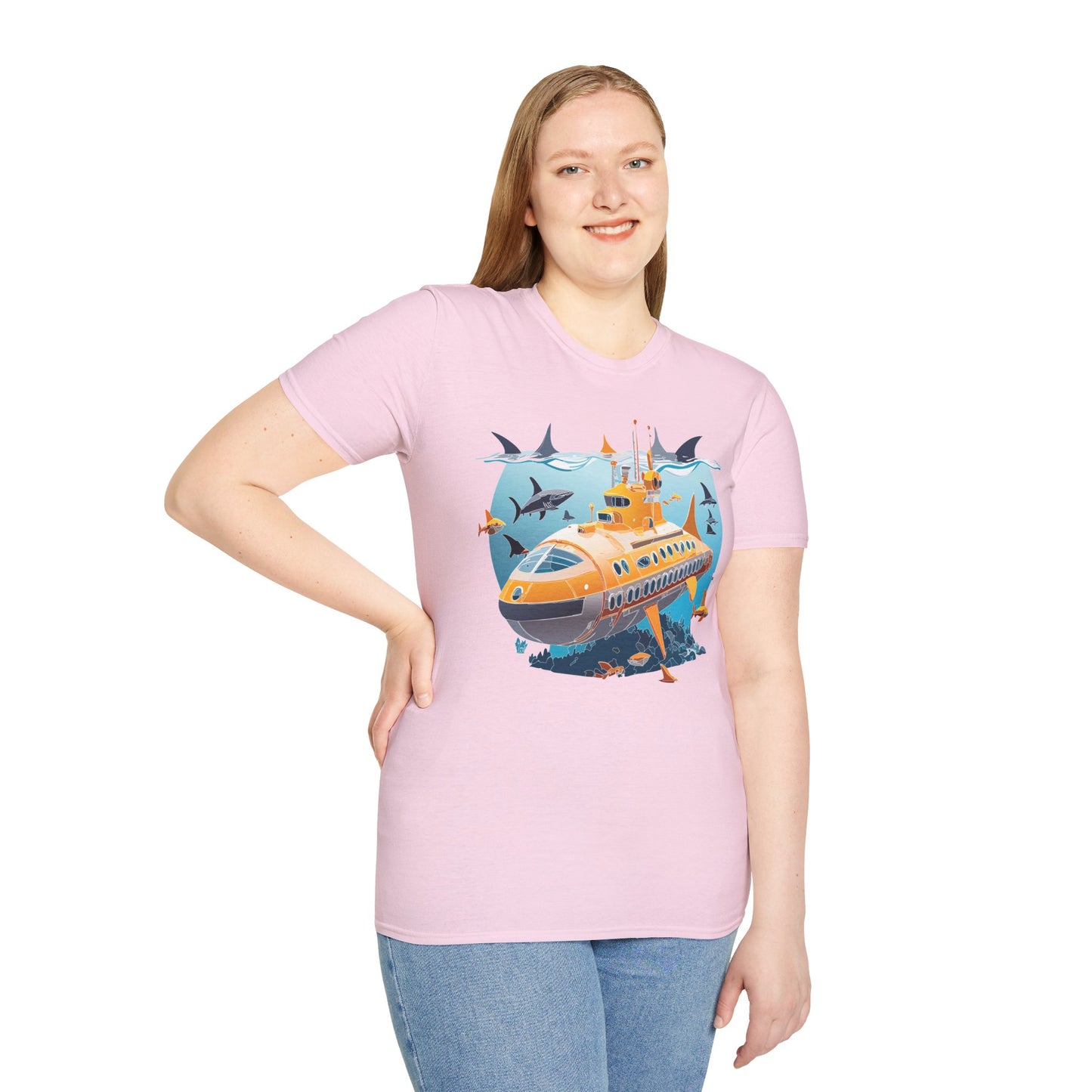 Ocean Tee Shirt, Ocean Shirt, Shirt with Ocean, U boat Tees, Shirt with U-Boat