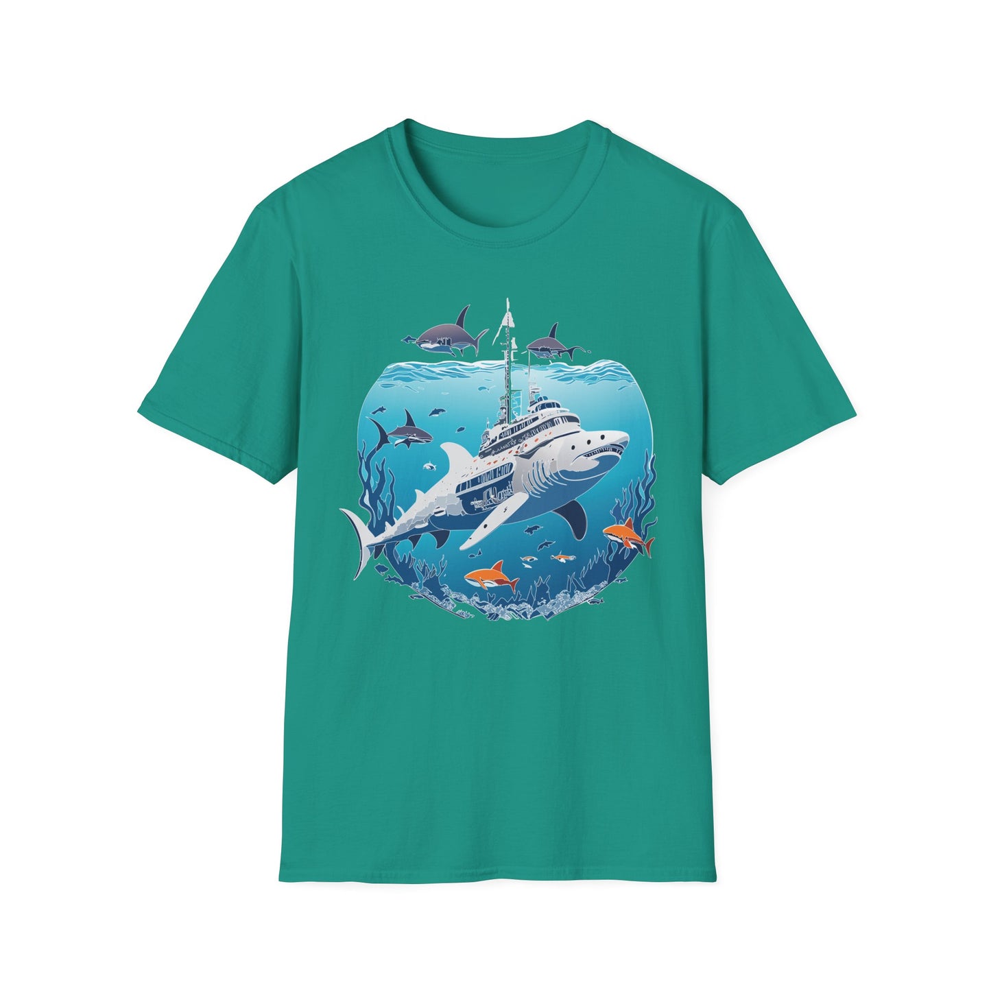 Ocean Tee Shirt, Ocean Shirt, Shirt with Ocean, U boat Tees, Shirt with U-Boat