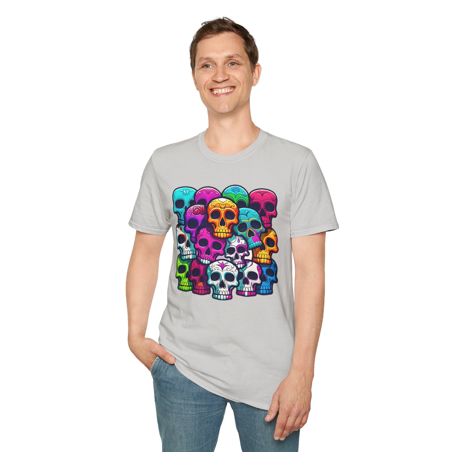 Skull Tee Shirt, Skeleton Shirt, Shirt with Skull, Shirt with Skeleton