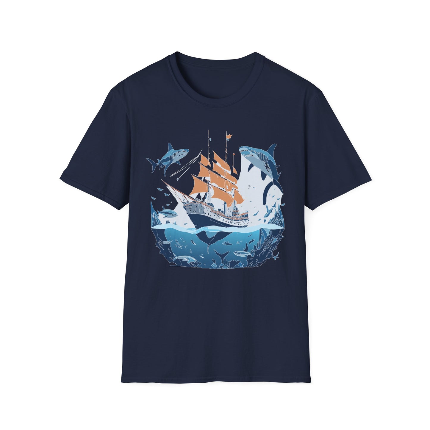 Ocean Tee Shirt, Ocean Shirt, Shirt with Ocean, U boat Tees, Shirt with U-Boat