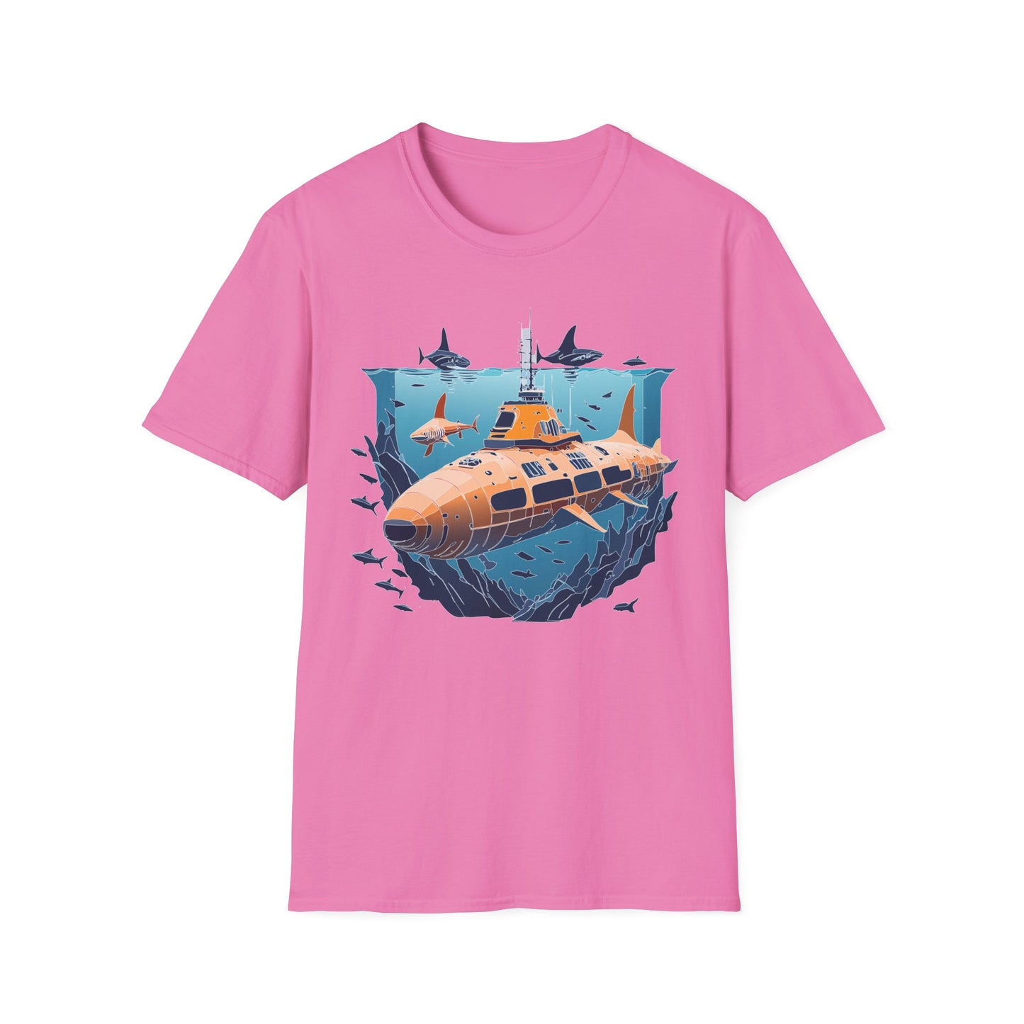 Ocean Tee Shirt, Ocean Shirt, Shirt with Ocean, U boat Tees, Shirt with U-Boat