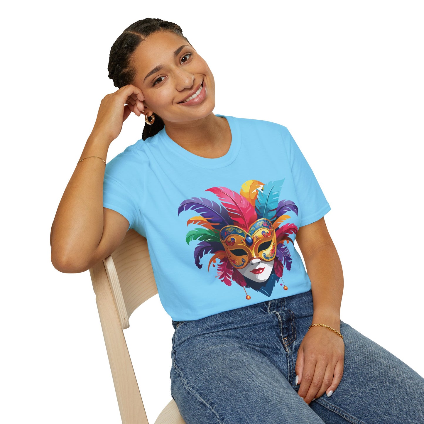 Mask Tee Shirt, Mask Shirt, Shirt with Mask, Masquerade Tees