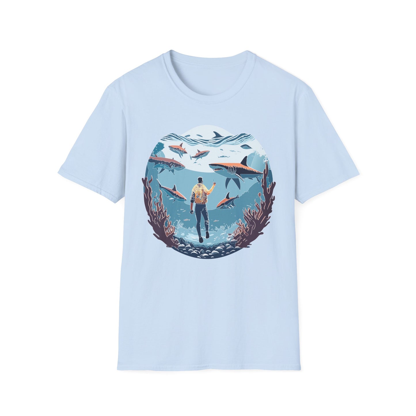 Ocean Tee Shirt, Ocean Shirt, Shirt with Ocean, U boat Tees, Shirt with U-Boat