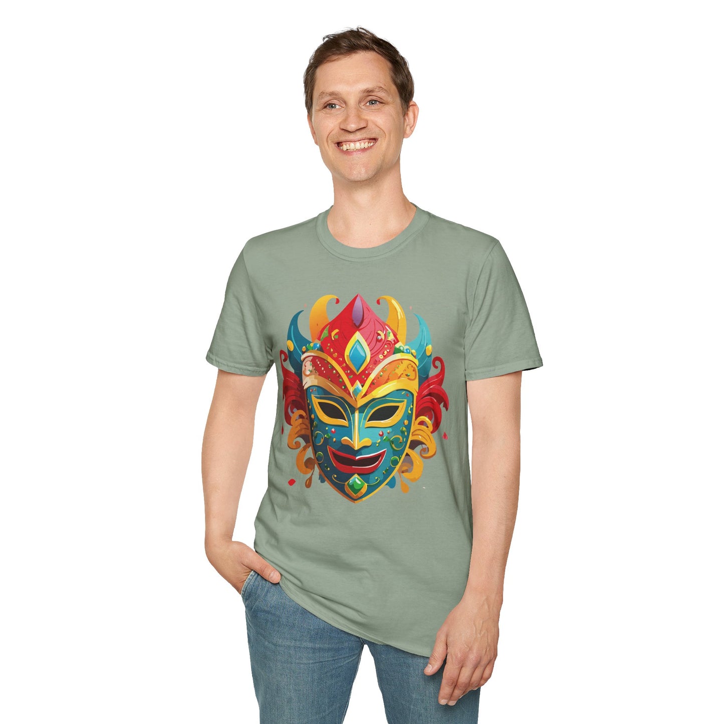 Mask Tee Shirt, Mask Shirt, Shirt with Mask, Masquerade Tees