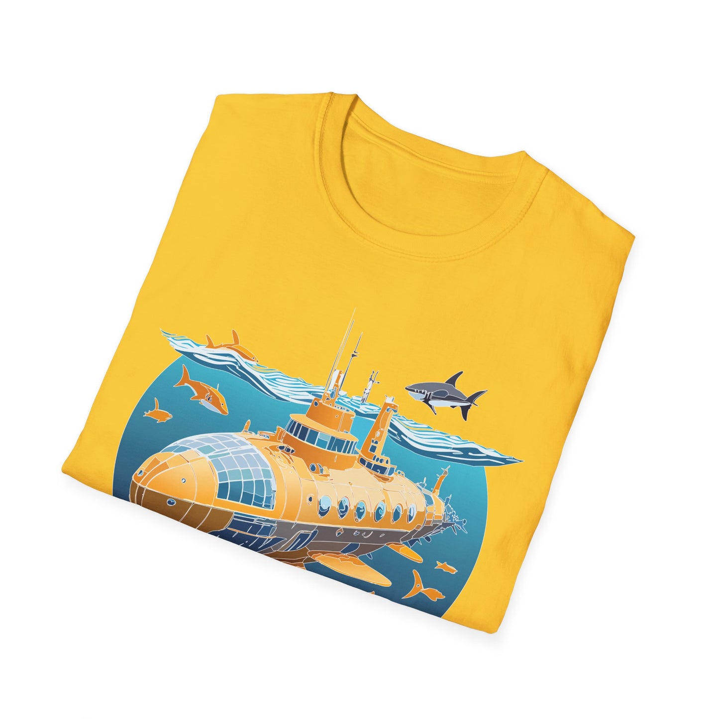 Ocean Tee Shirt, Ocean Shirt, Shirt with Ocean, U boat Tees, Shirt with U-Boat