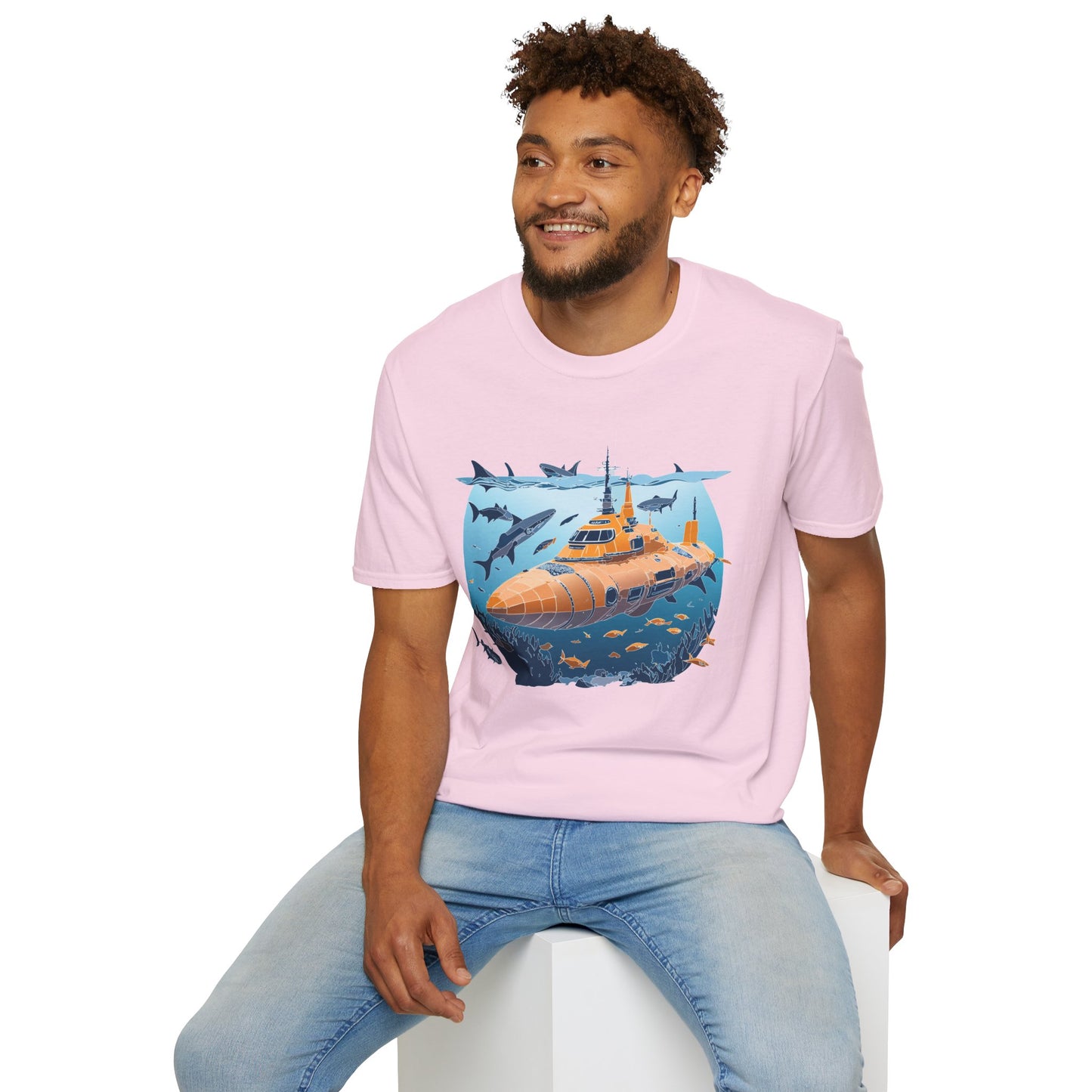 Ocean Tee Shirt, Ocean Shirt, Shirt with Ocean, U boat Tees, Shirt with U-Boat