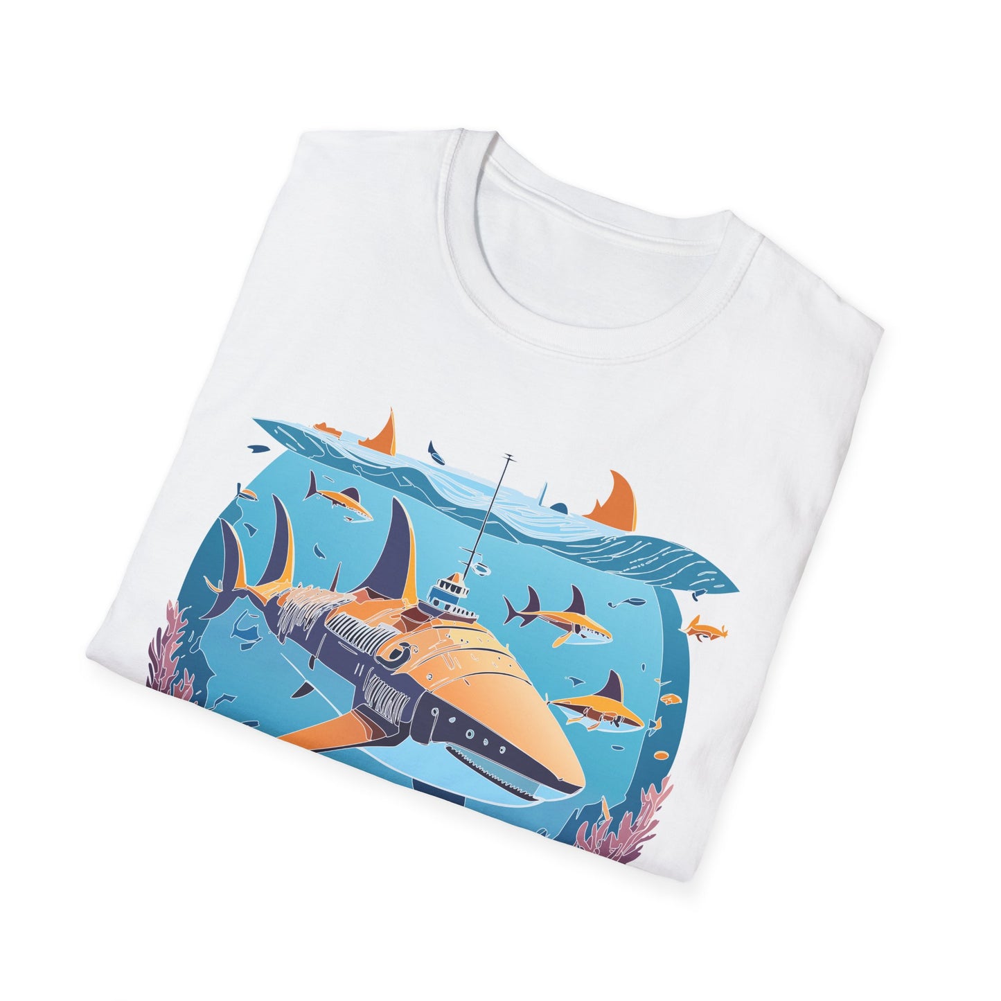 Ocean Tee Shirt, Ocean Shirt, Shirt with Ocean, U boat Tees, Shirt with U-Boat