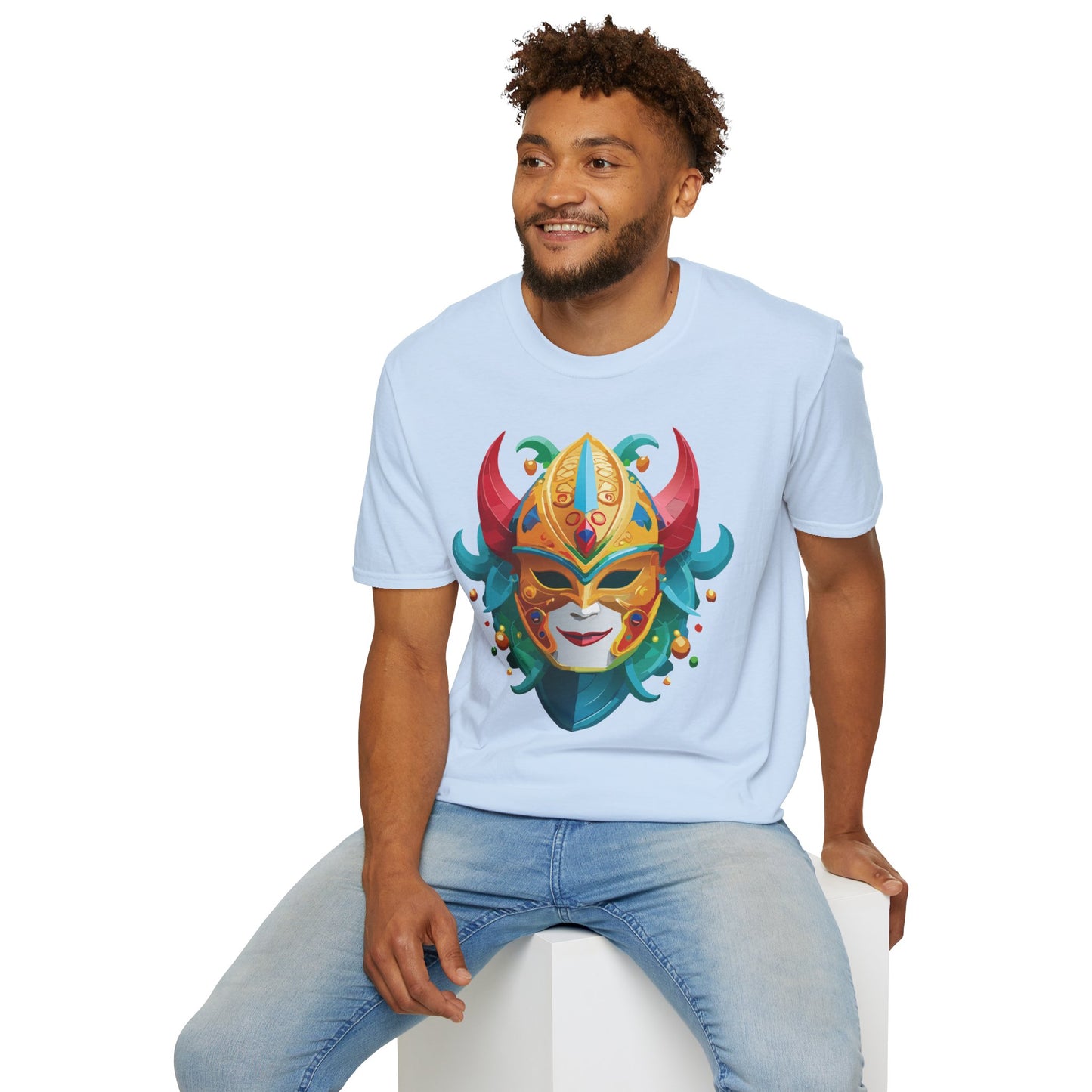 Mask Tee Shirt, Mask Shirt, Shirt with Mask, Masquerade Tees