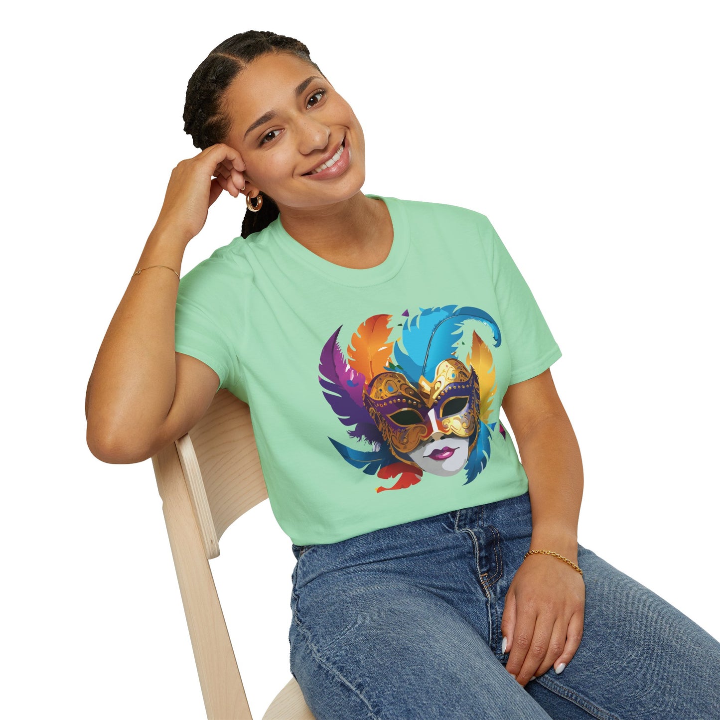 Mask Tee Shirt, Mask Shirt, Shirt with Mask, Masquerade Tees