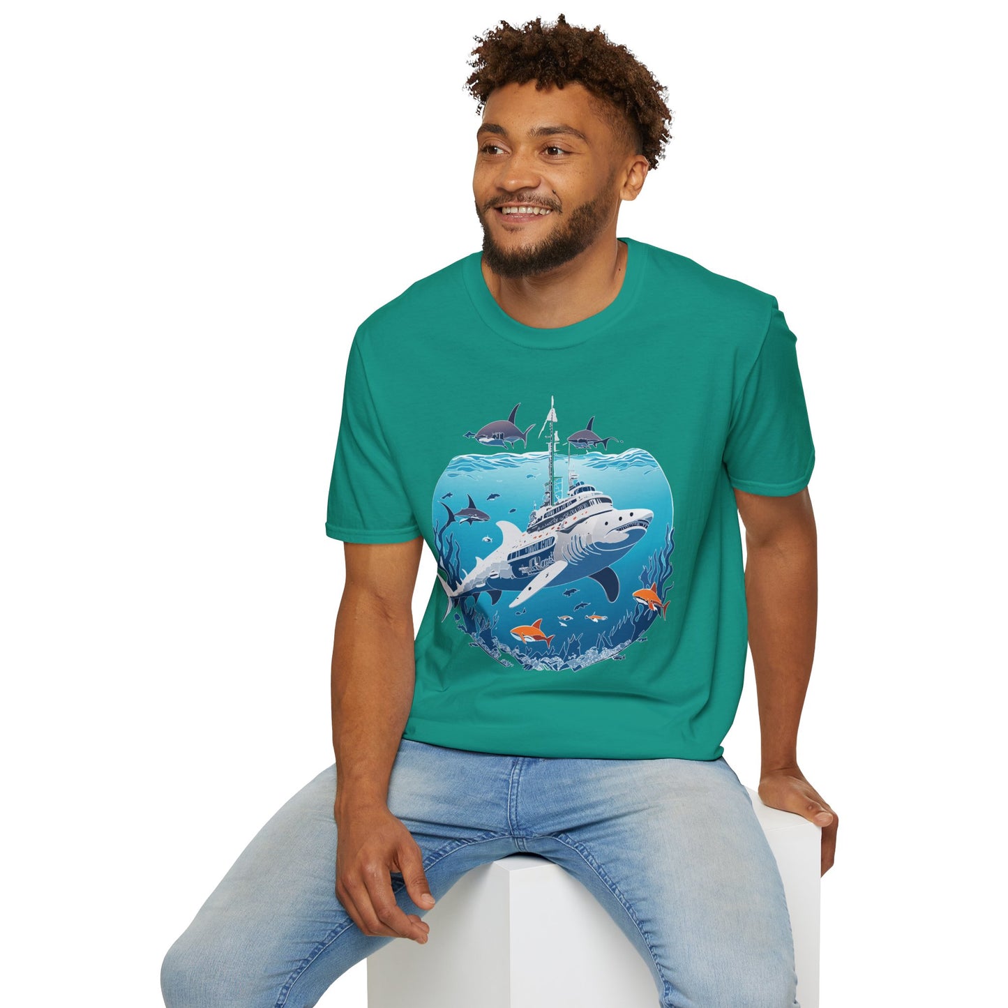 Ocean Tee Shirt, Ocean Shirt, Shirt with Ocean, U boat Tees, Shirt with U-Boat