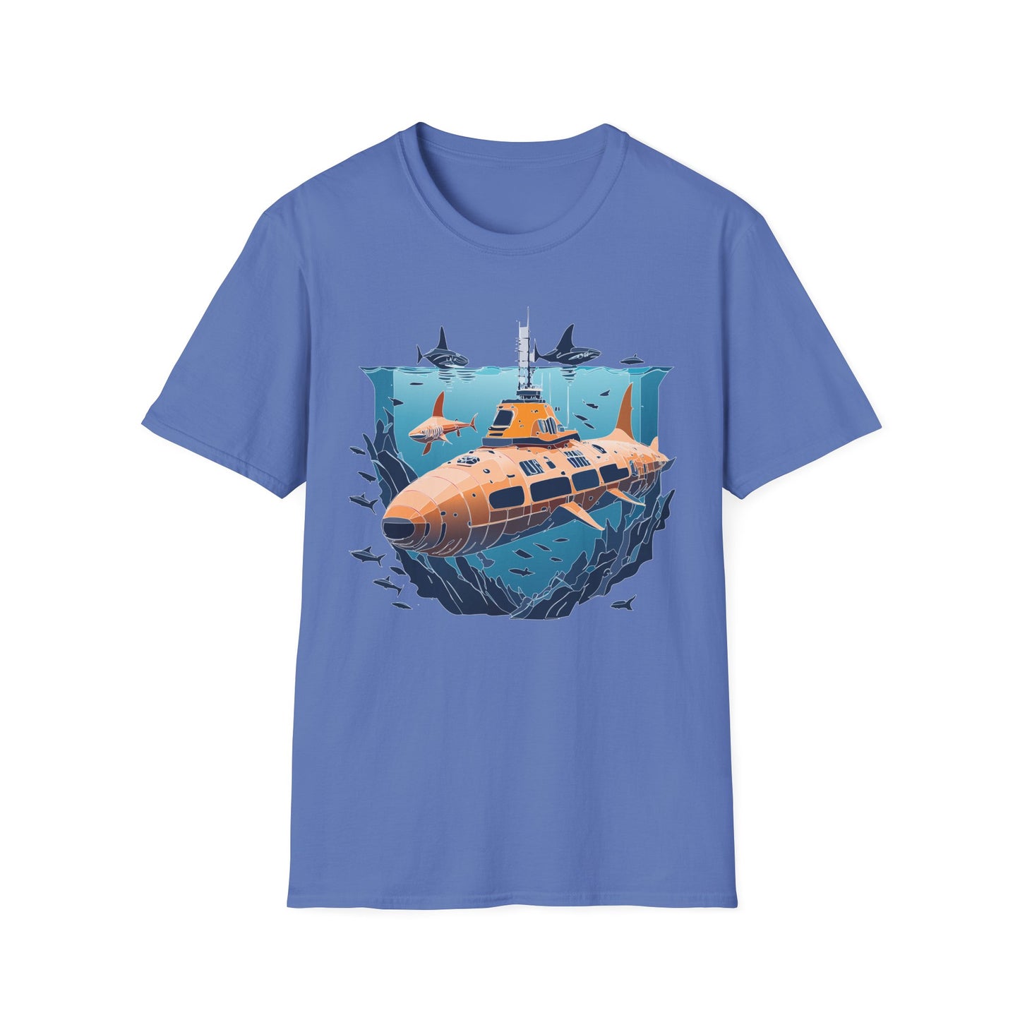 Ocean Tee Shirt, Ocean Shirt, Shirt with Ocean, U boat Tees, Shirt with U-Boat