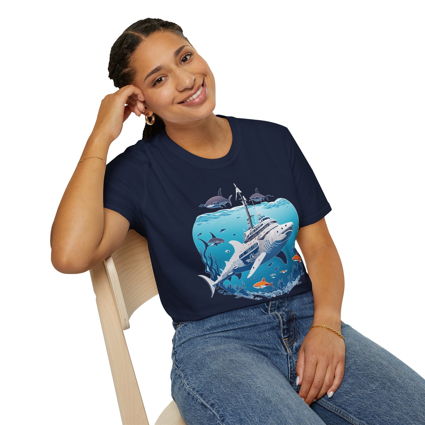 Ocean Tee Shirt, Ocean Shirt, Shirt with Ocean, U boat Tees, Shirt with U-Boat