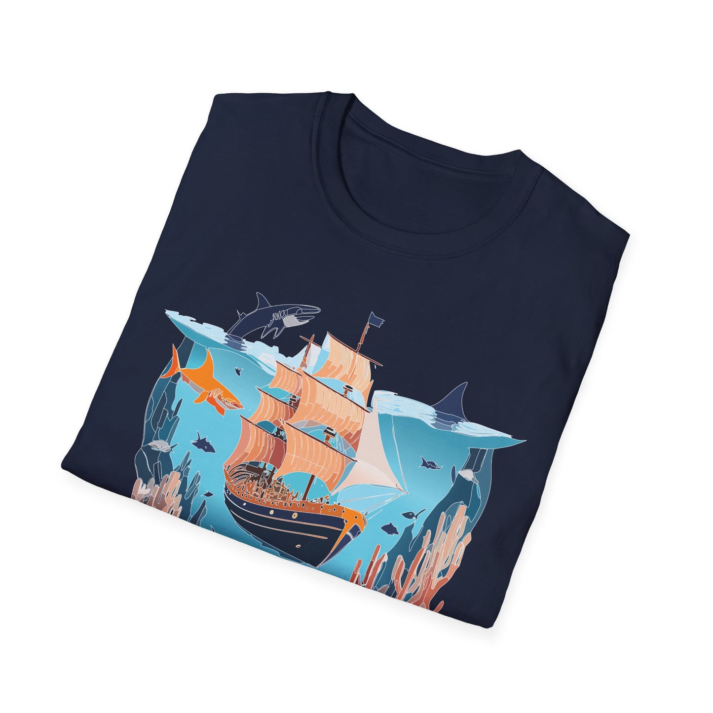 Ocean Tee Shirt, Ocean Shirt, Shirt with Ocean, U boat Tees, Shirt with U-Boat