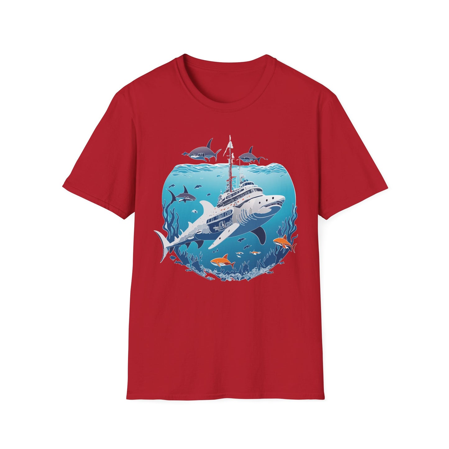 Ocean Tee Shirt, Ocean Shirt, Shirt with Ocean, U boat Tees, Shirt with U-Boat