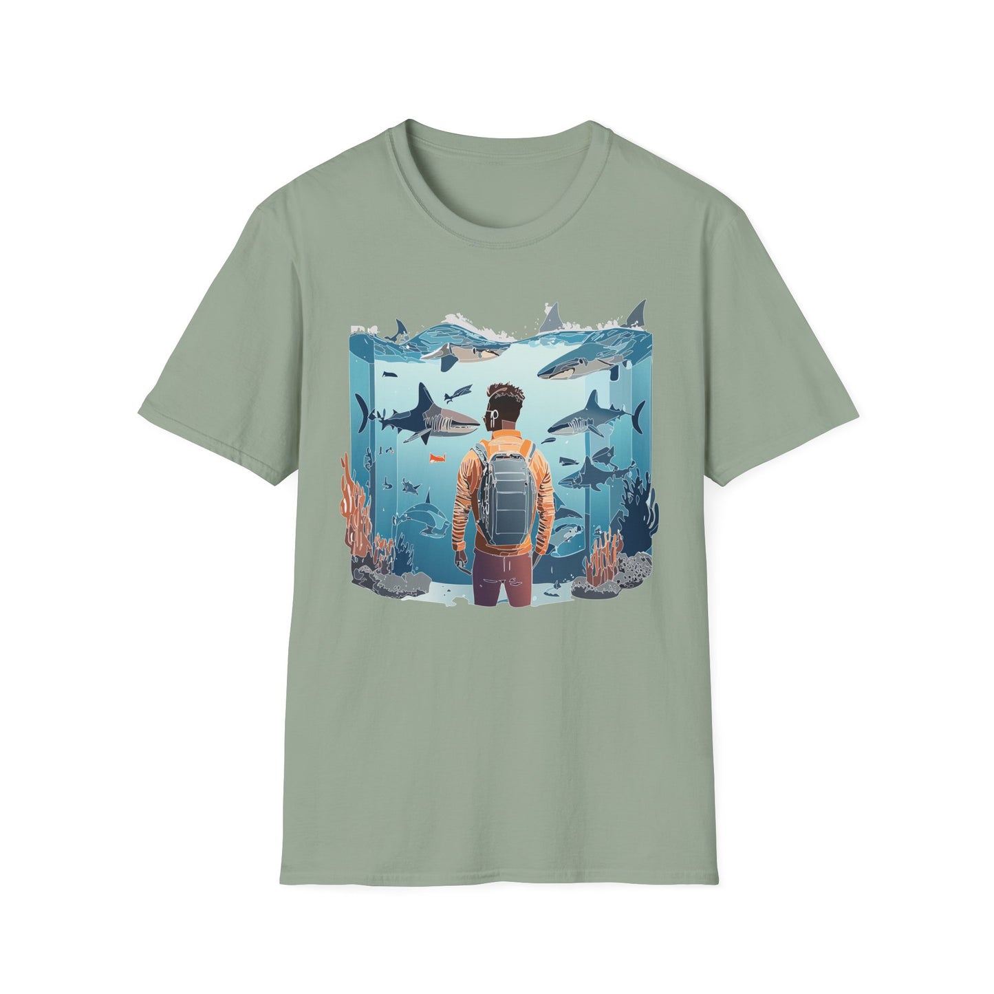Ocean Tee Shirt, Ocean Shirt, Shirt with Ocean, U boat Tees, Shirt with U-Boat