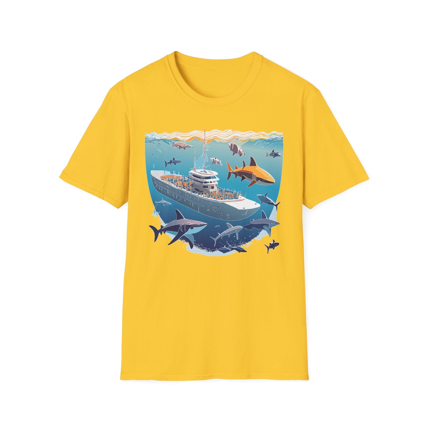 Ocean Tee Shirt, Ocean Shirt, Shirt with Ocean, U boat Tees, Shirt with U-Boat