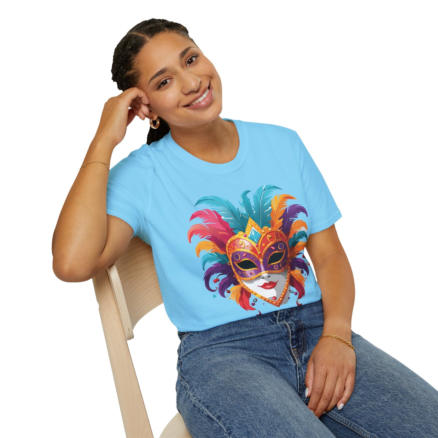 Mask Tee Shirt, Mask Shirt, Shirt with Mask, Masquerade Tees